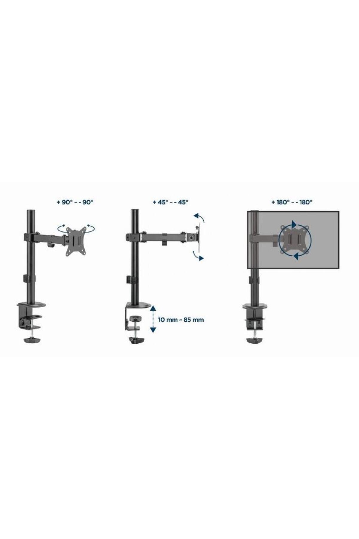 Gembird-Suport Monitor Gembird MA-D1-03, 17" - 32", 9 kg monitor (Negru) 9