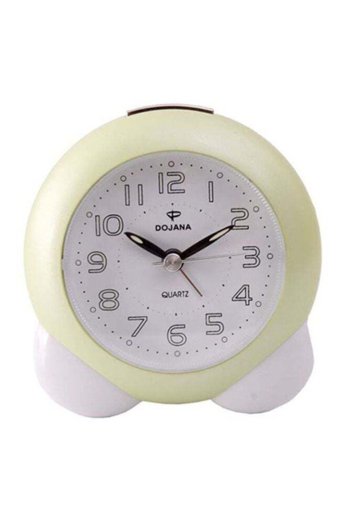 dojana-Round Analog Alarm Clock Yellow/White 1