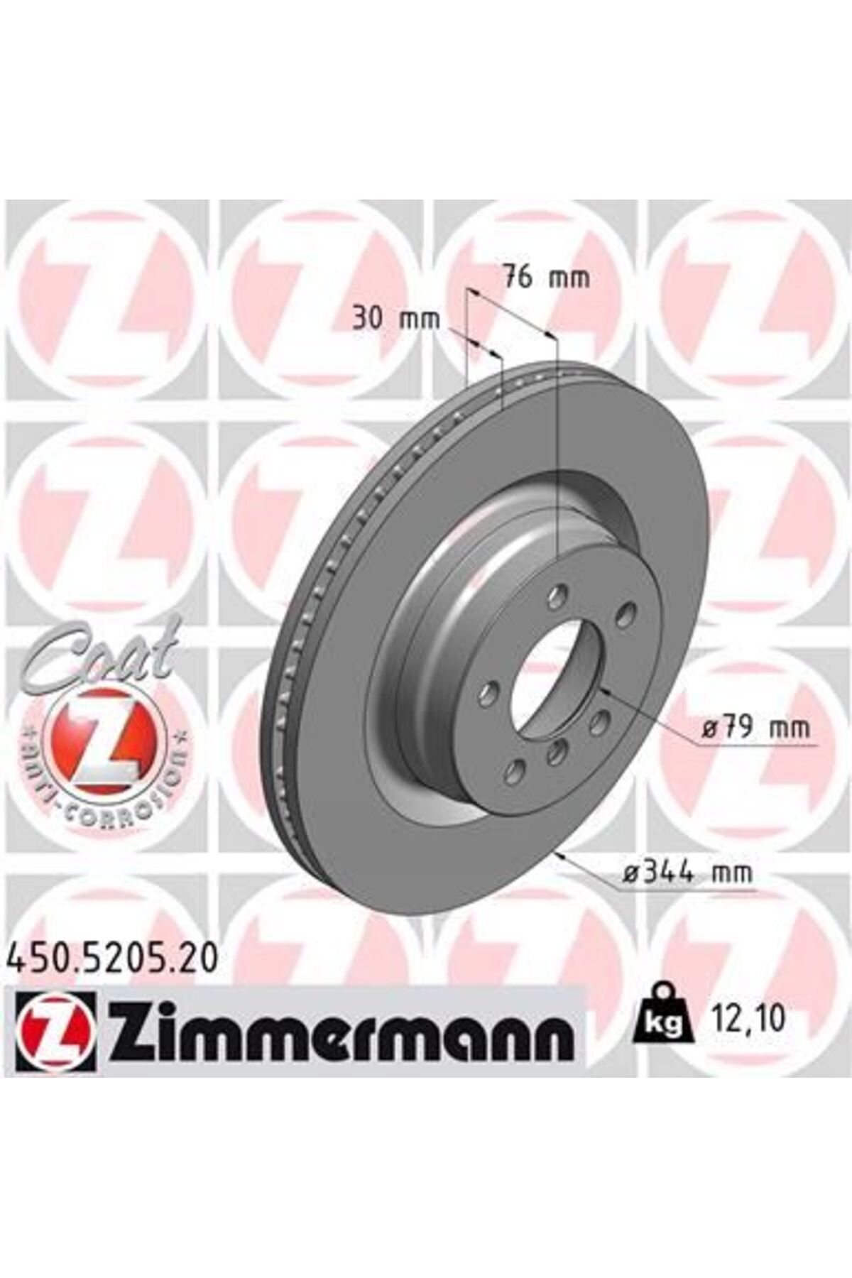 Zimmermann FREN DISKI ON RANGE ROVER 3 VOGUE L322 05 12