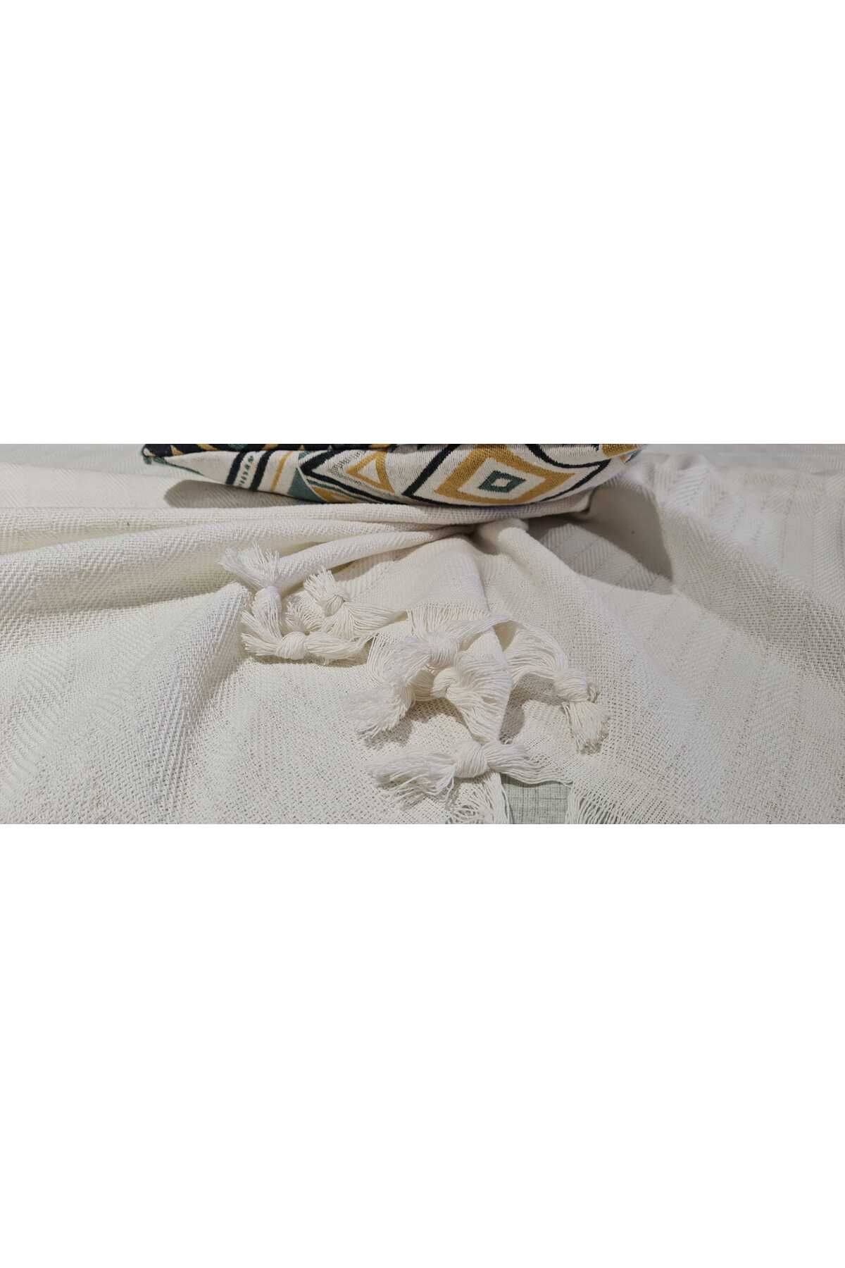 HANN HOME COLLECTION Hann Yalın Çift Kişilik Pike 200x230cm, Ekru , %100 Pamuk, yumuşak dokulu