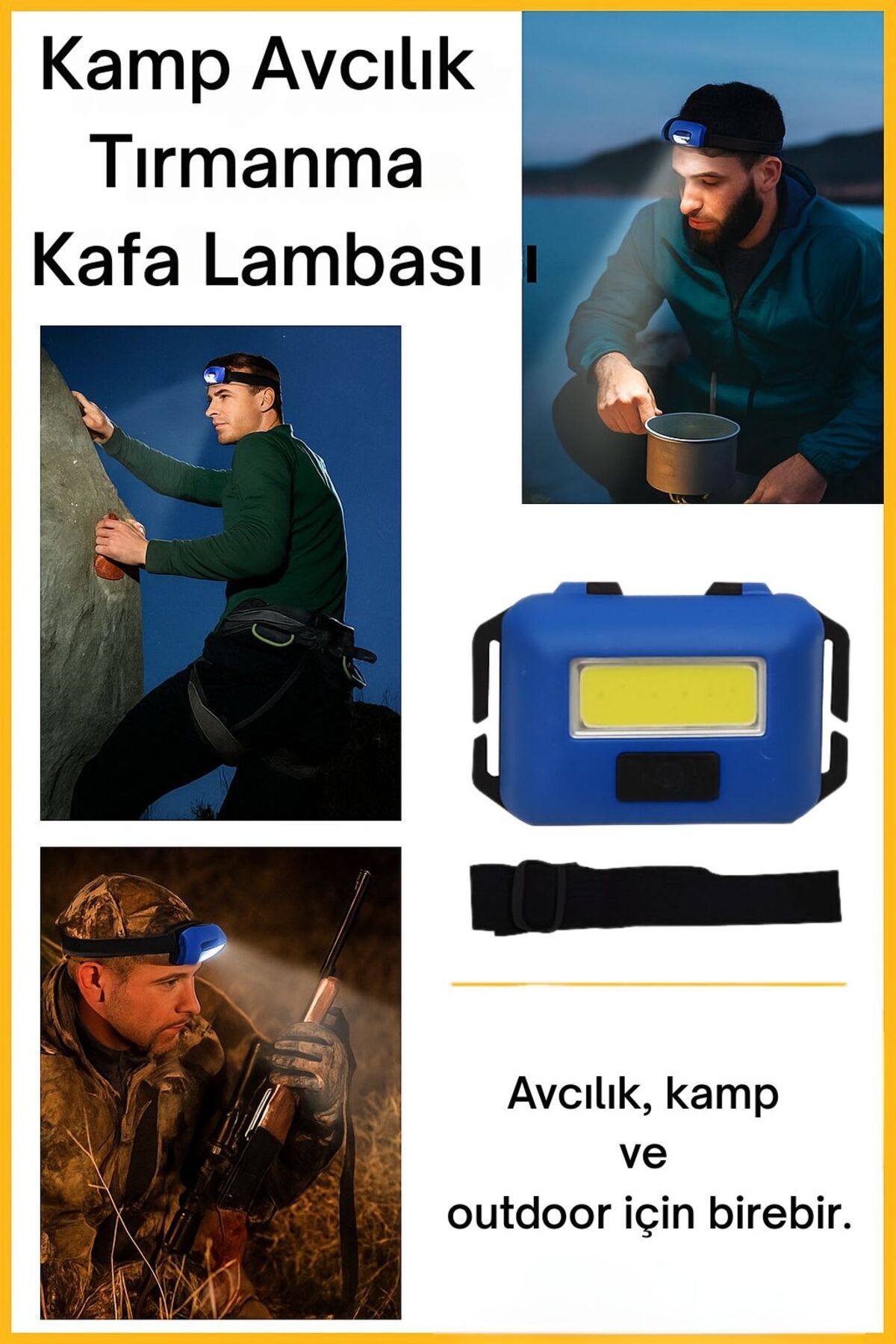 Kelepir Fırsatlar Şarjlı Led Kafa Lambası – Kamp, Avcılık ve Outdoor İçin