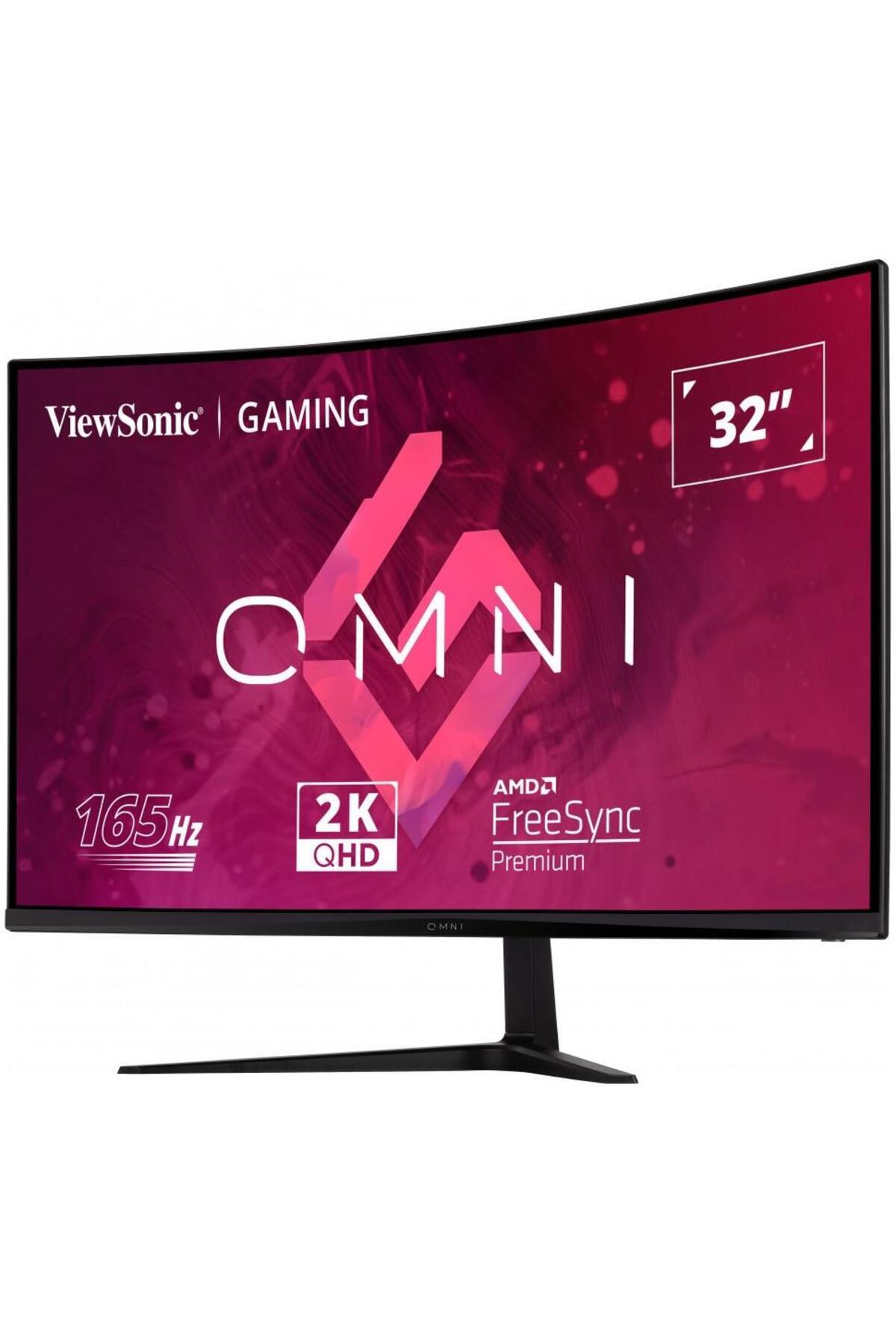 ViewSonic-Gaming Curved LED Monitor 32" QHD 165Hz 1ms VA Panel, HDMI, DP - Black 3