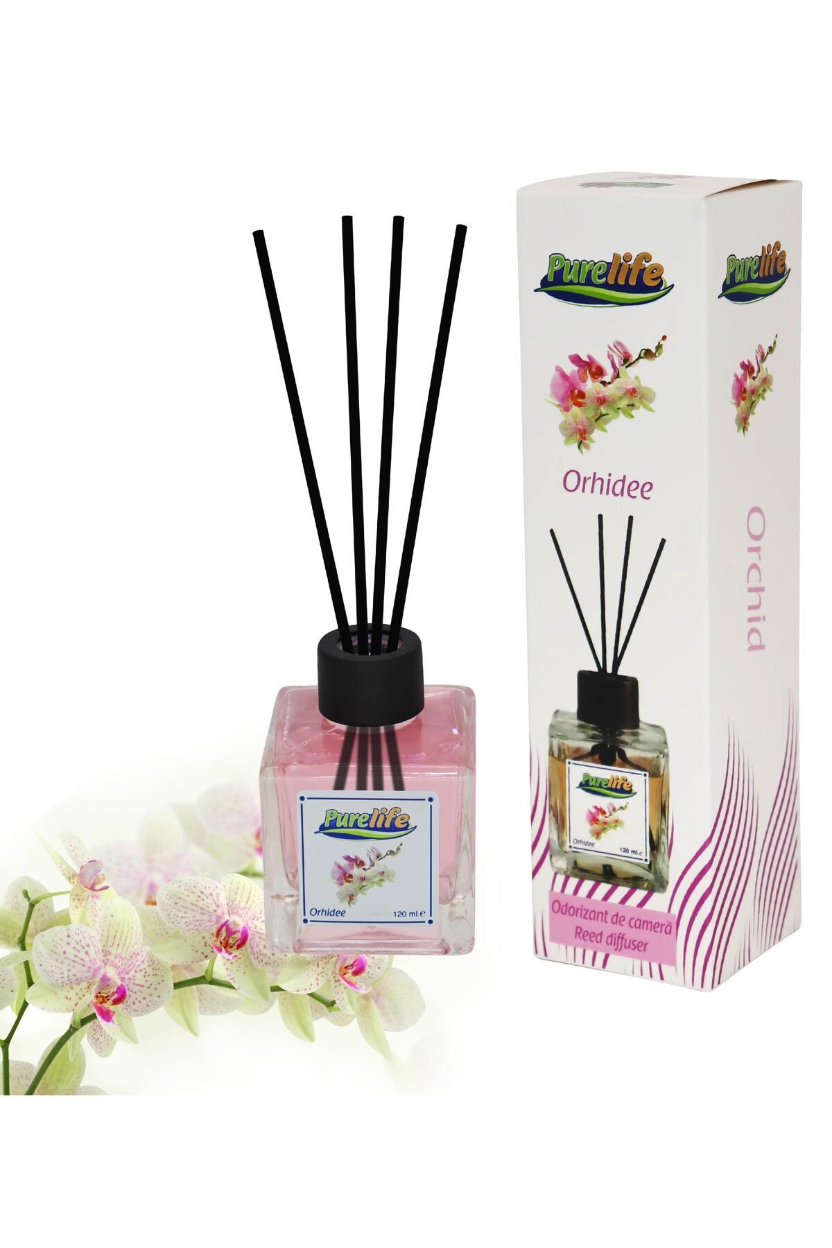 PureLife-Odorizant cameră 120ml – Set 6 Arome: Mango, Fructe, Orhidee, Căpșuni, Trandafir, Gumă 3