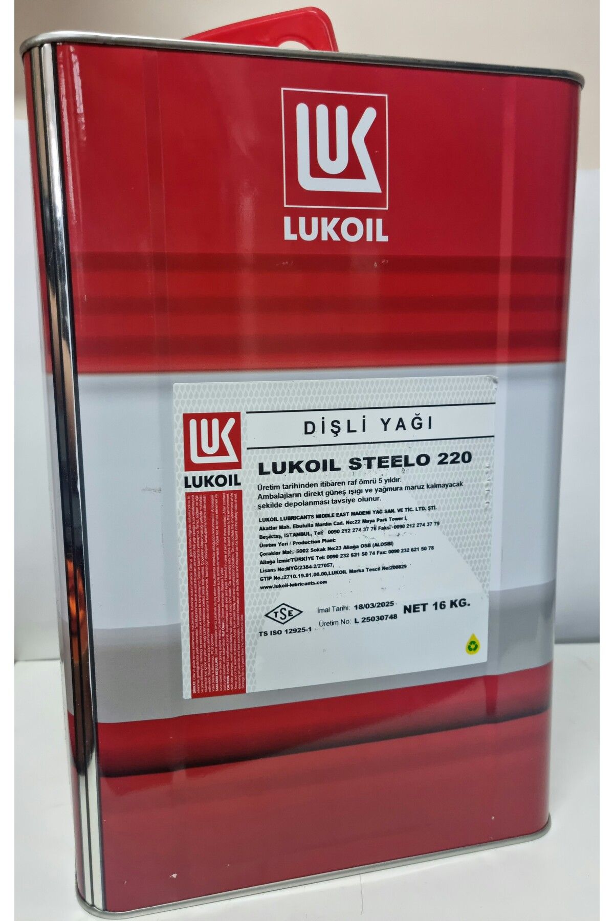 LUKOIL STEELO 220 NO KAPALI SİSTEM DİŞLİ YAĞI 18 LT