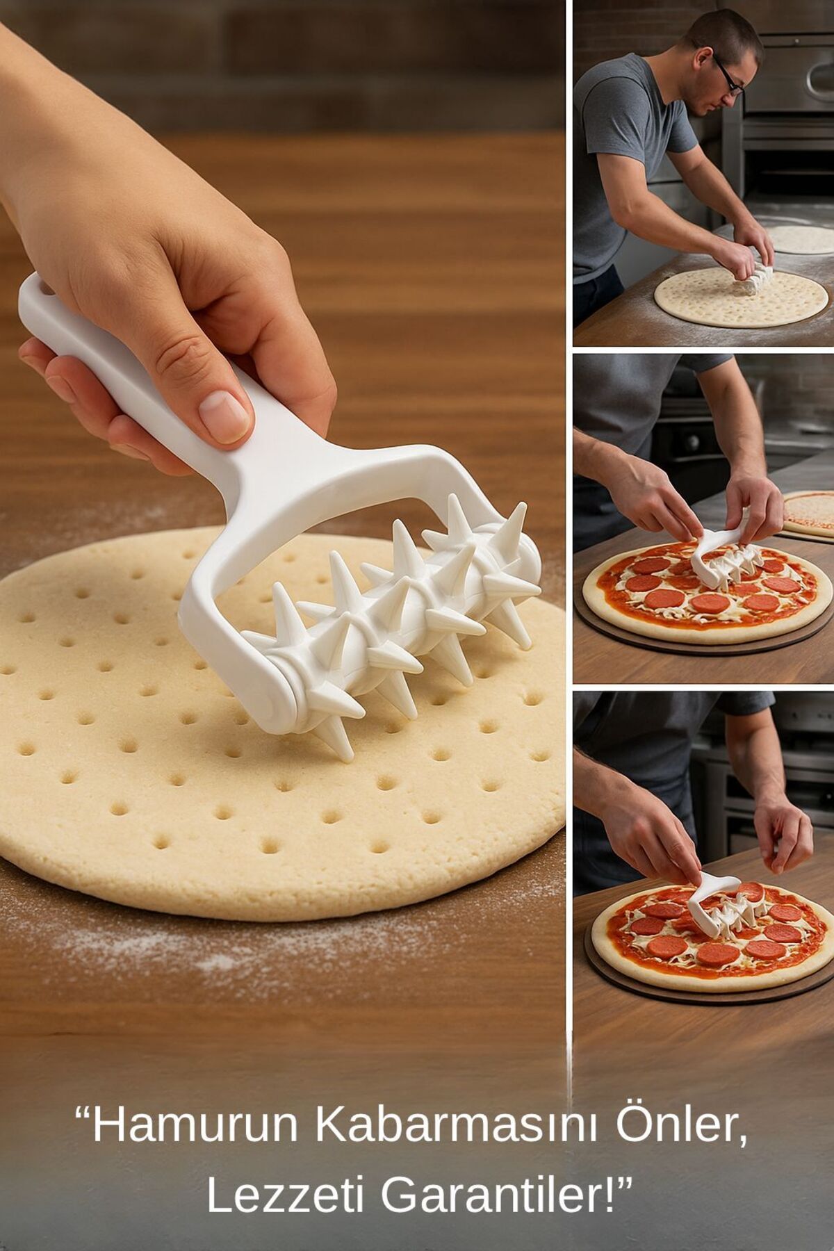 Kelepir Fırsatlar Pizza Hamuru Delik Açıcı Rulo – Pratik Mutfak Aparatı