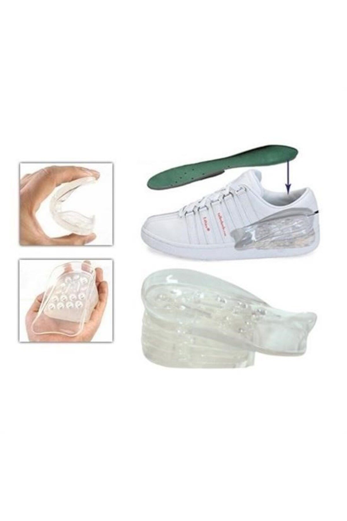 Eldenör ® 10 adet Ayakkabı Boy Uzatıcı Anatomik Ortapedik Silikon Tabanlık
