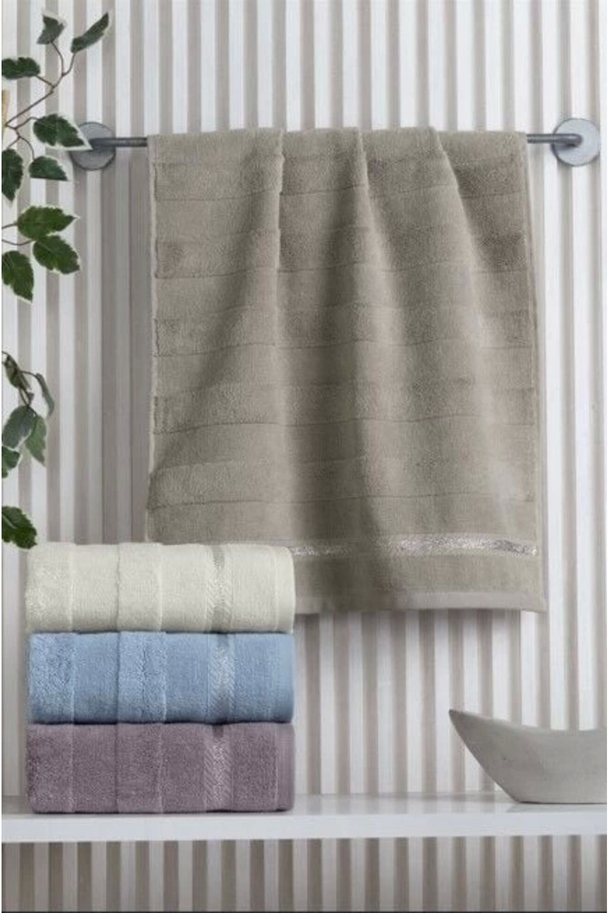 Modafiks Altınbaşak Jakarlı 4´lü 50x90 El Havlusu Nila
