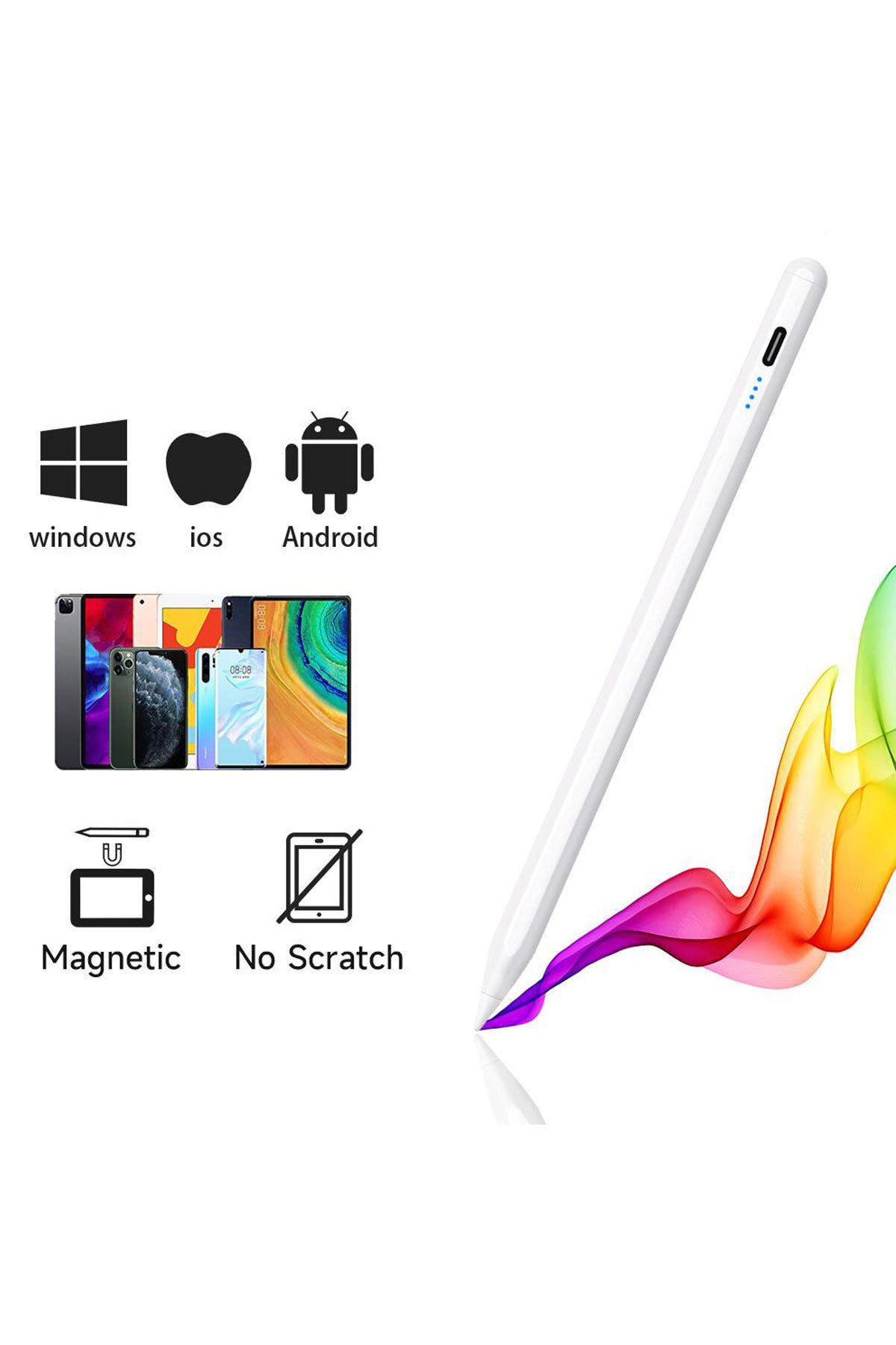 wiks Dokunmatik Kalem Xiaomi,Lenovo,Huawei,Samsung,Apple,TCL,Honor Uyumlu Tablet Kalemi