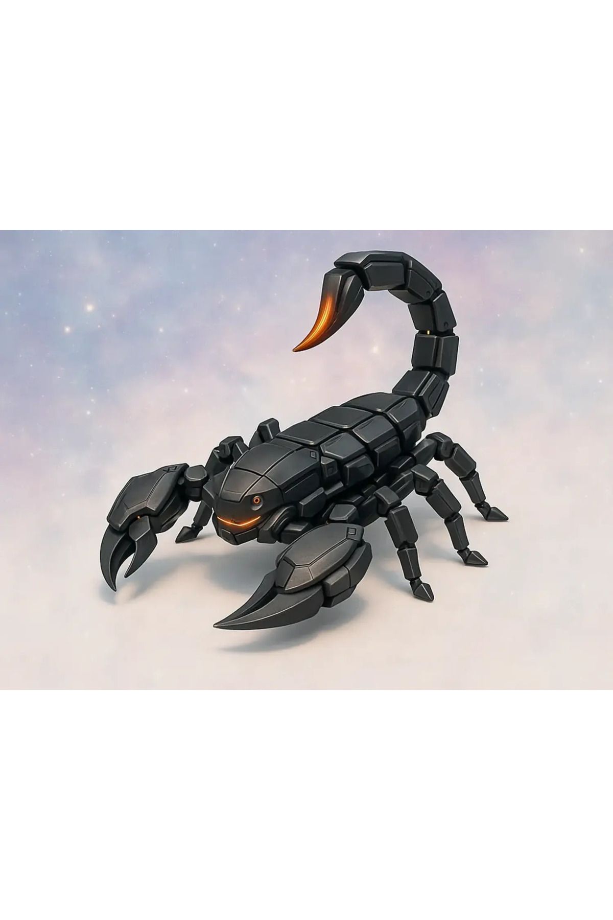 Phigo Mekanik Akrep Figür 10 cm - Detaylı 3D Baskı Dekoratif Robotik Biblo