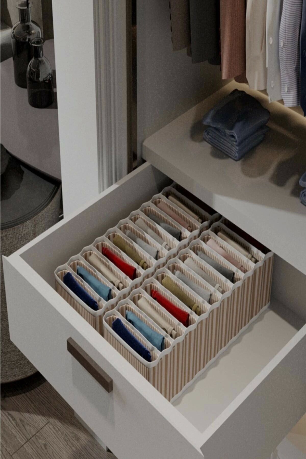 Modafiks 11 Bölmeli Dolap Ve Çekmece Içi Düzenleyici Akordiyon Organizer M-00500 (1 Adet)