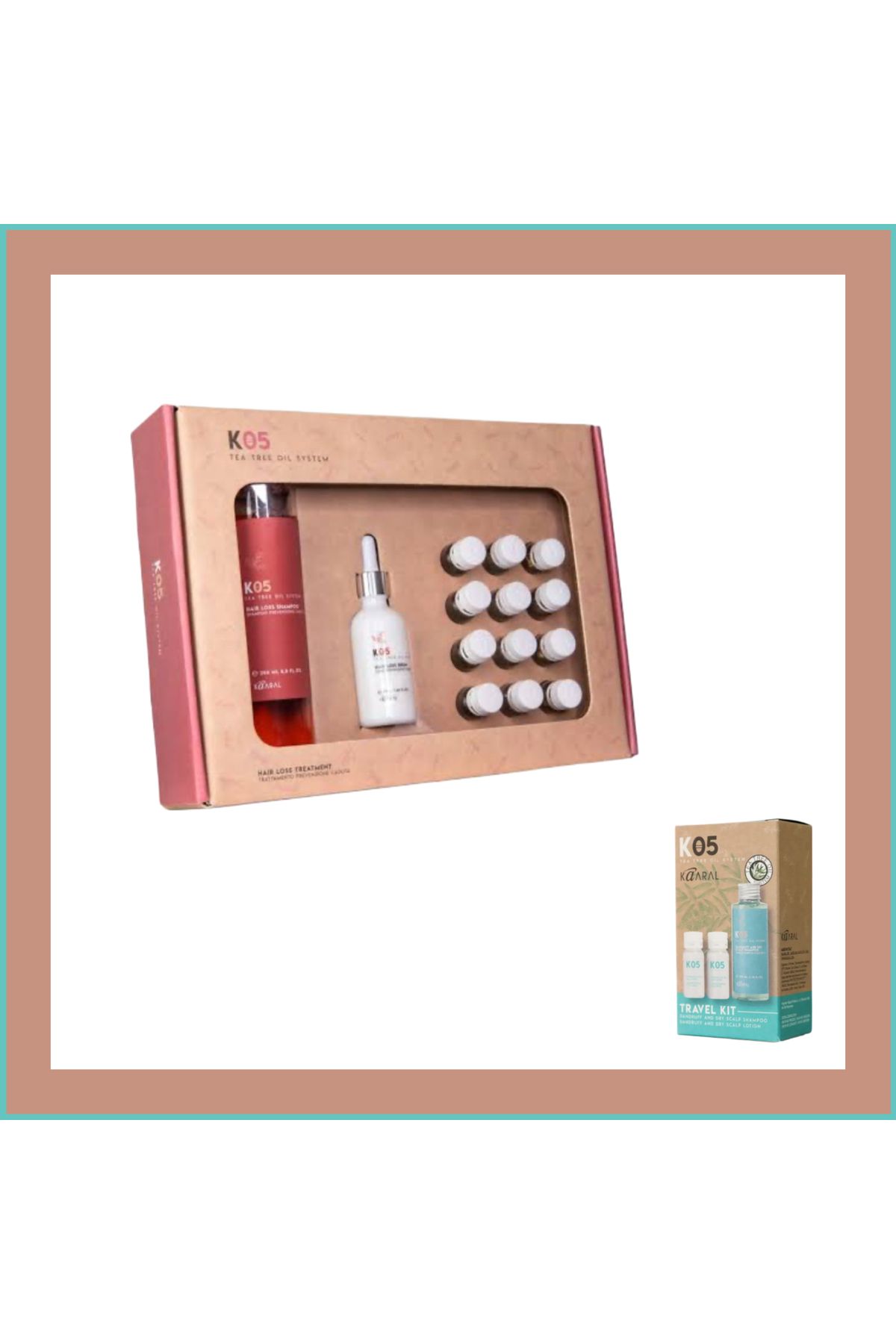 Kaaral K05 Tea Tree Oil Saç Dökülmesine karşı Set 250ml + Dandruff Dry Scalp KİT