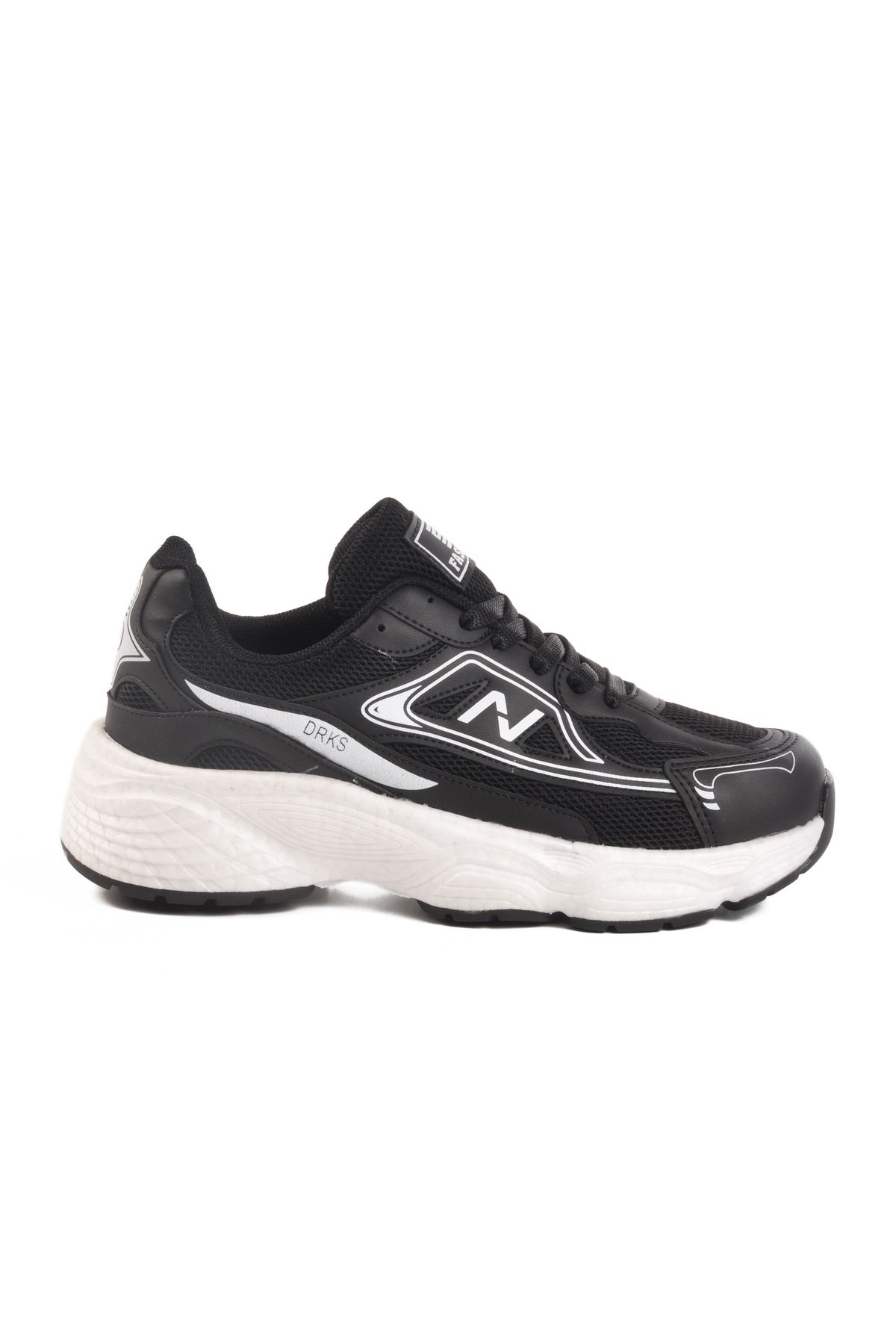 AYAKMOD Siyah Beyaz Fileli Unisex Spor Ayakkabı 182 G