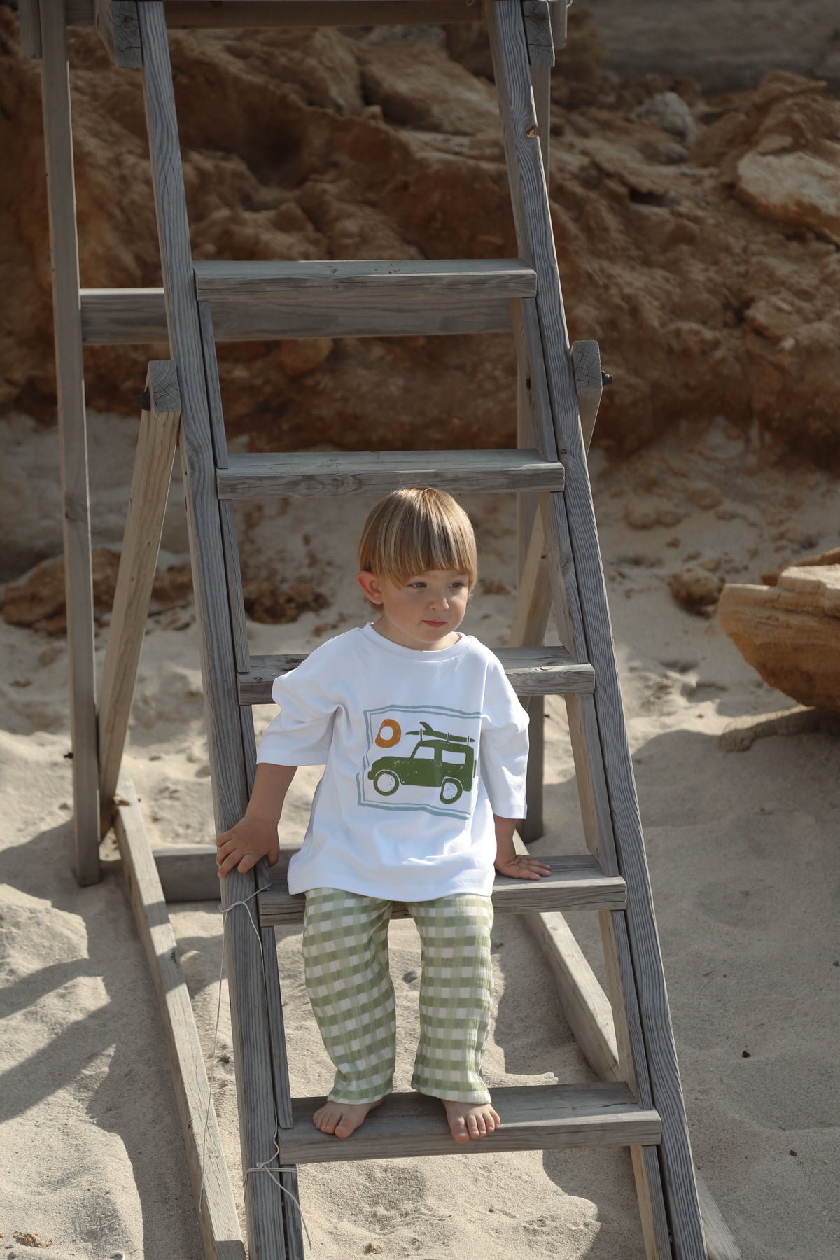 DoDo'S Baby Caravan Printed Cotton Girl, Boy Baby, Children Oversize T-Shirt – Breathable 100% Cotton Fabric