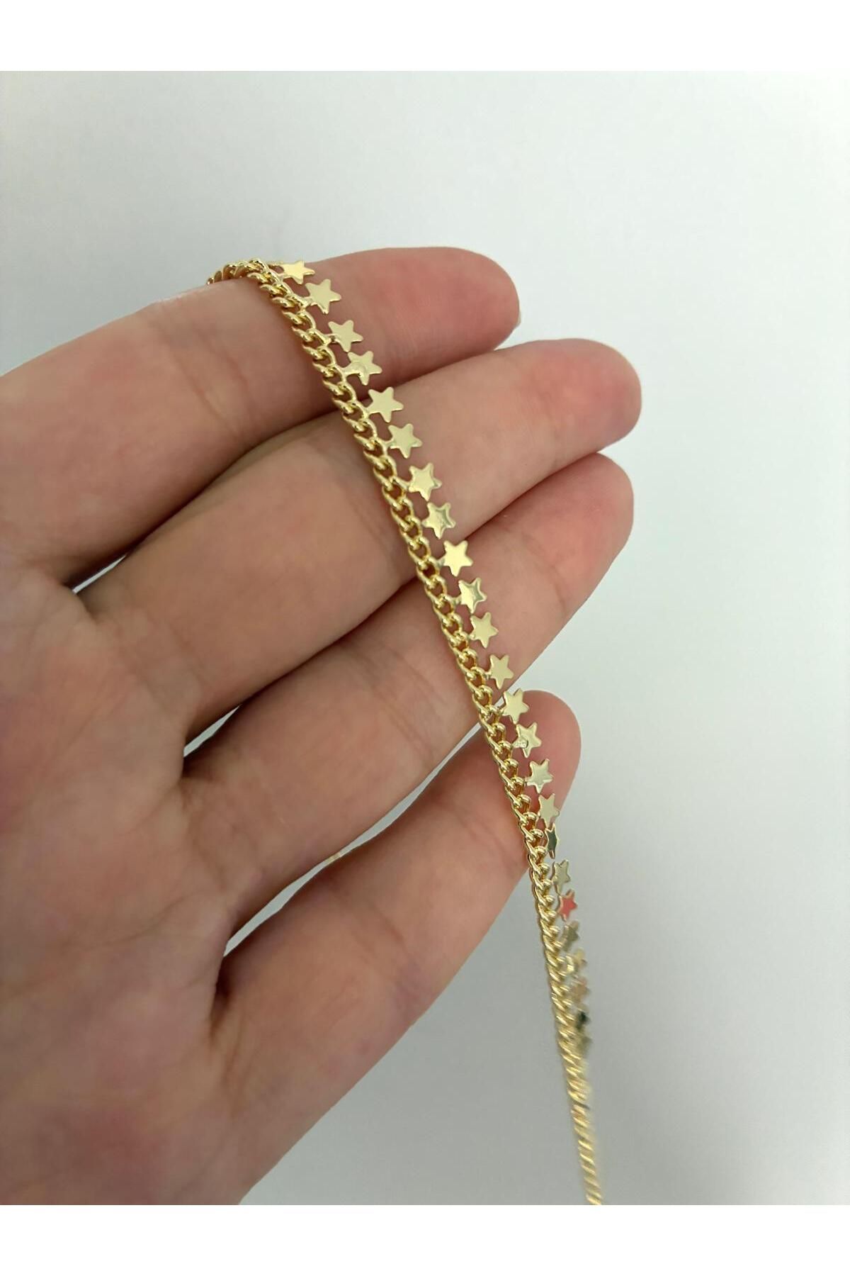 EGES SHİNE kadın yıldız model 14k renk çelik halhal