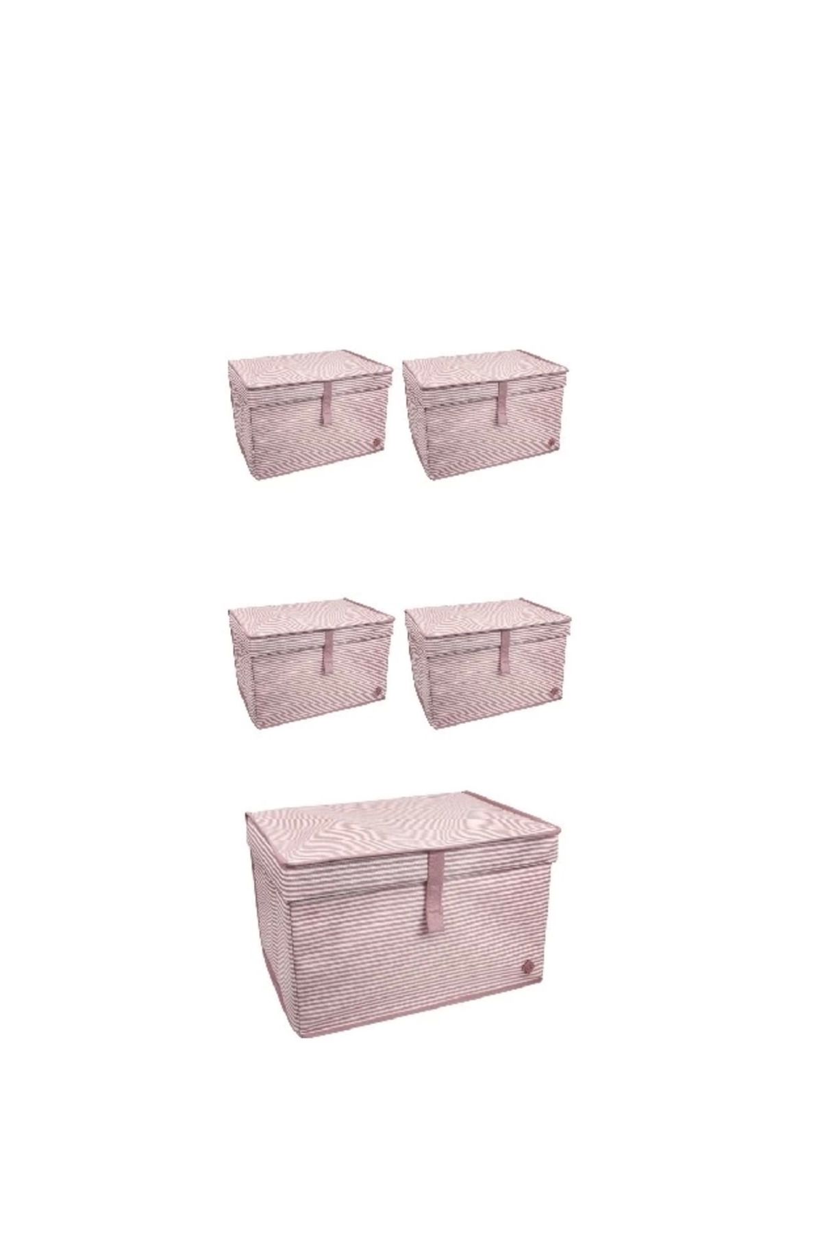 Modafiks Düzenleyici Kutu Organizer Cırtlı Saklama Hurç Maxi Boy 30cm X 40cm X 50cm (5 Adet)