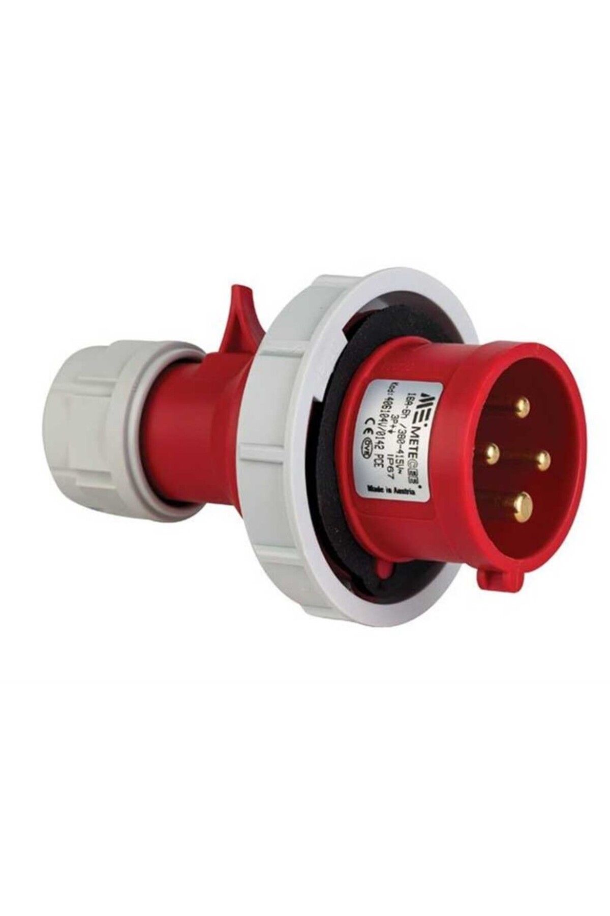 METE Enerji 406104V 4X16A IP67 Düz Fiş Vidalı Bağlantı 380-415 V