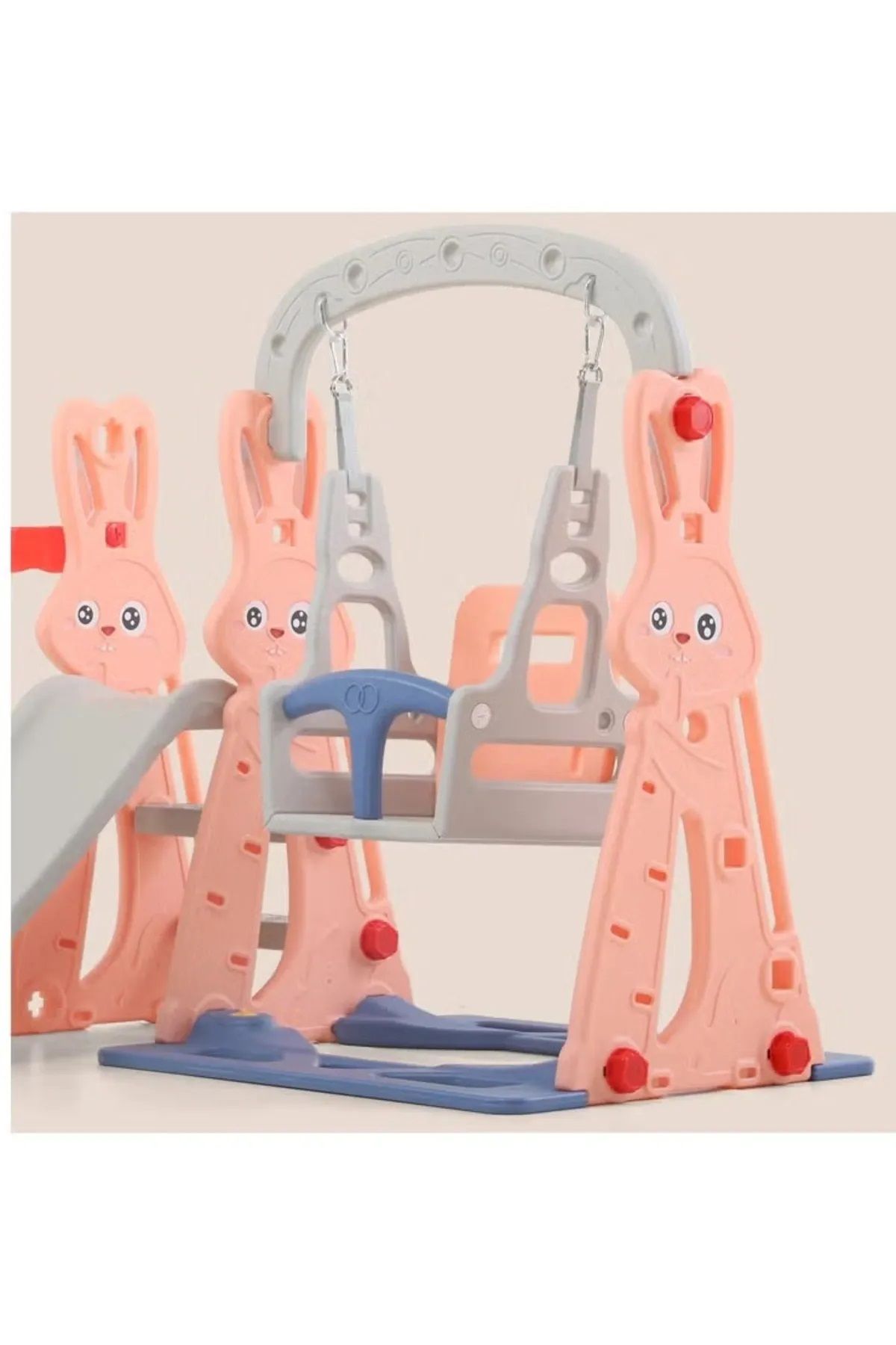 FULLJOY-Slide with swing, each rabbit shape with a basketball hoop 3*1. FJY-177 3