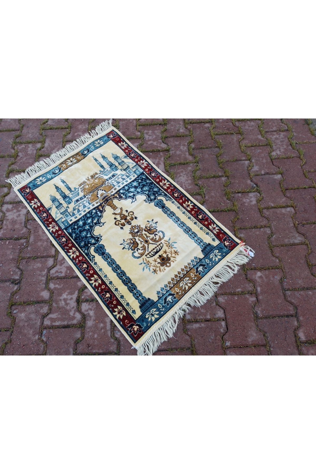 ŞAHMERDANOĞLU Kadife Namazla 65 x 100 Cm Kutsal Medine Desenli Harika Seccade, Yumuşak -Temiz-Sıfır Ürün SAB