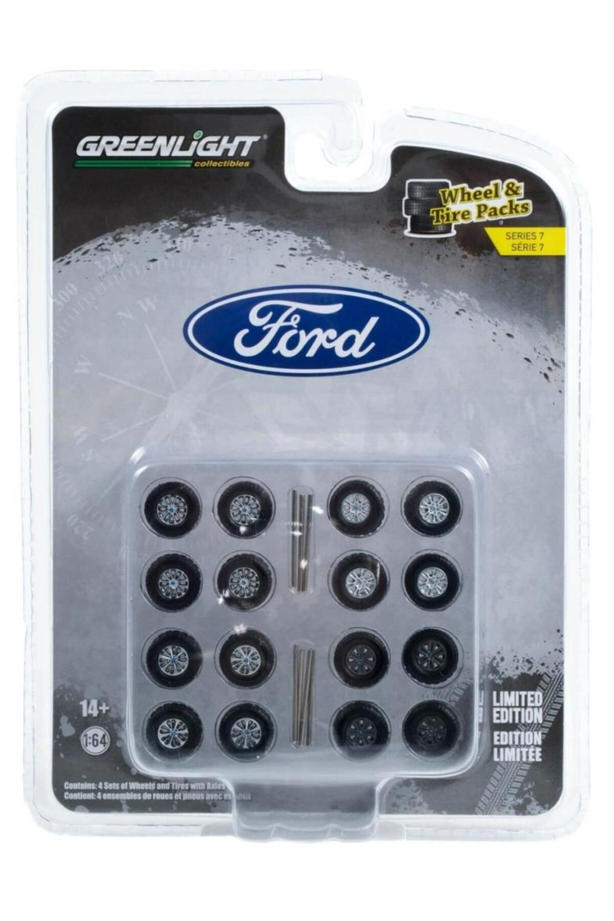 Greenlight Ford Wheel & Tire Accessory Pack 1/64 Model Araba Aksesuarı