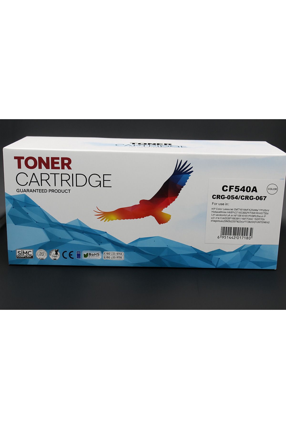mutes HP CF540A & Canon CRG054 & CRG067 Siyah Muadil Toner 1,4K