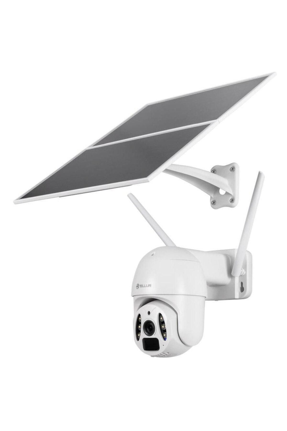 TELLUR-Cameră solară inteligentă WiFi 3MP 2K UHD, Pan/Tilt, Detecție mișcare PIR, Viziune nocturnă color 4