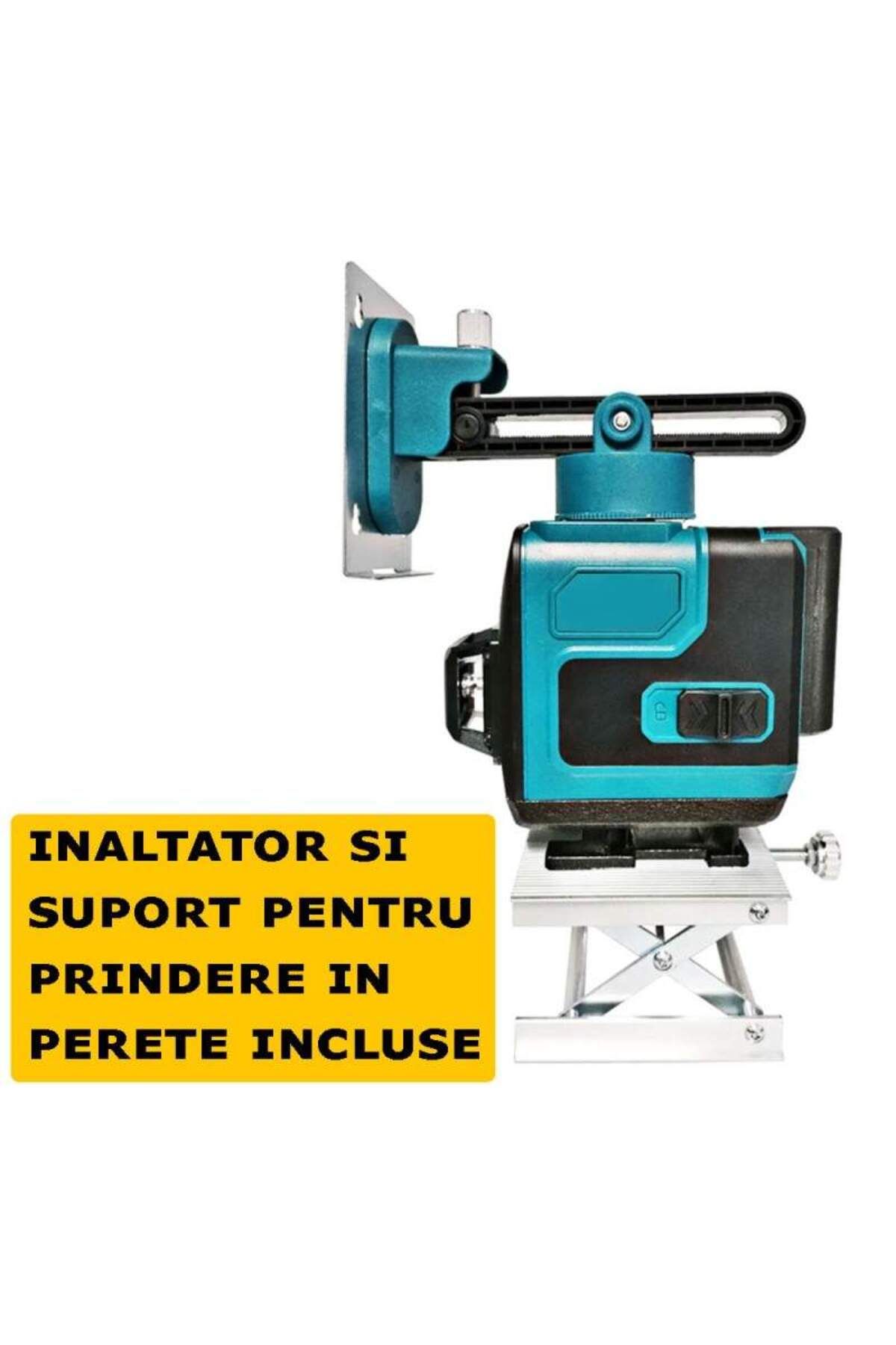 SIKS-4D Laser Level, Self-Leveling, 16 Lines, 4x360º, IP-54, 25m, Remote Control, Case, Black/Blue 3