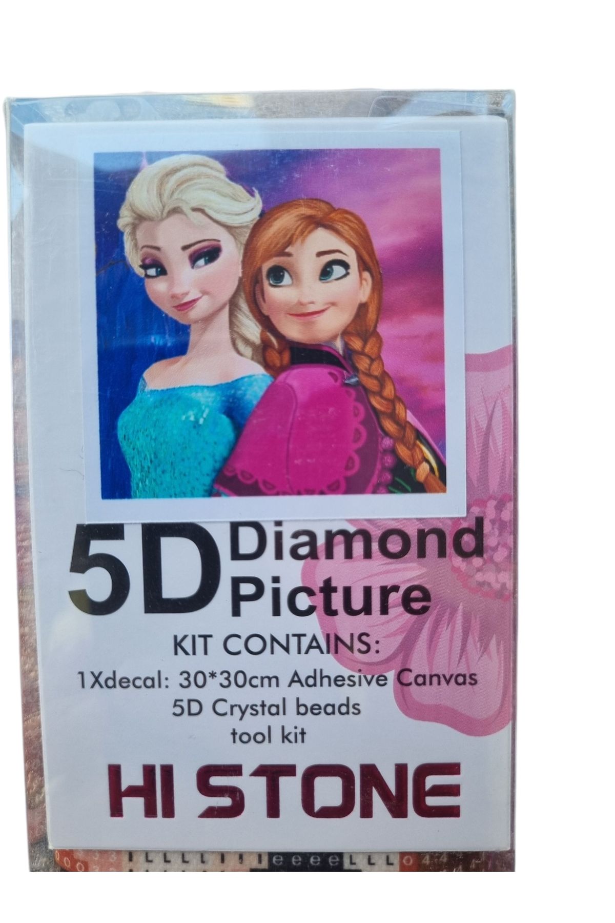 Hobiline 5D'li Elmas Boncuk Yapıştırma Taş İşleme Mozaik Goblen KİT "FROZEN ELSA ANNA" 30x30 cm