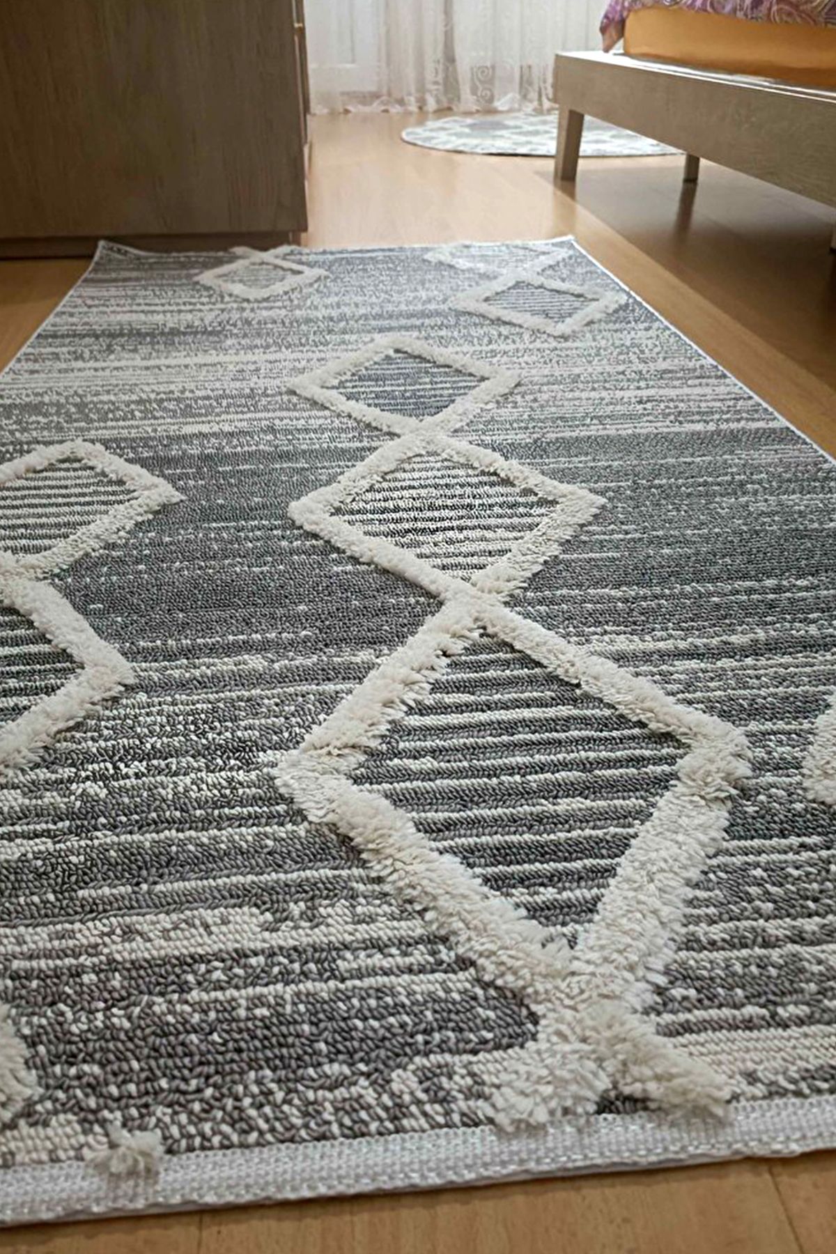 Has Halı Nuvia 2206 Gri - Salon, Koridor (Yolluk), Mutfak, Antre, Yatak ve Oturma Odası Halısı