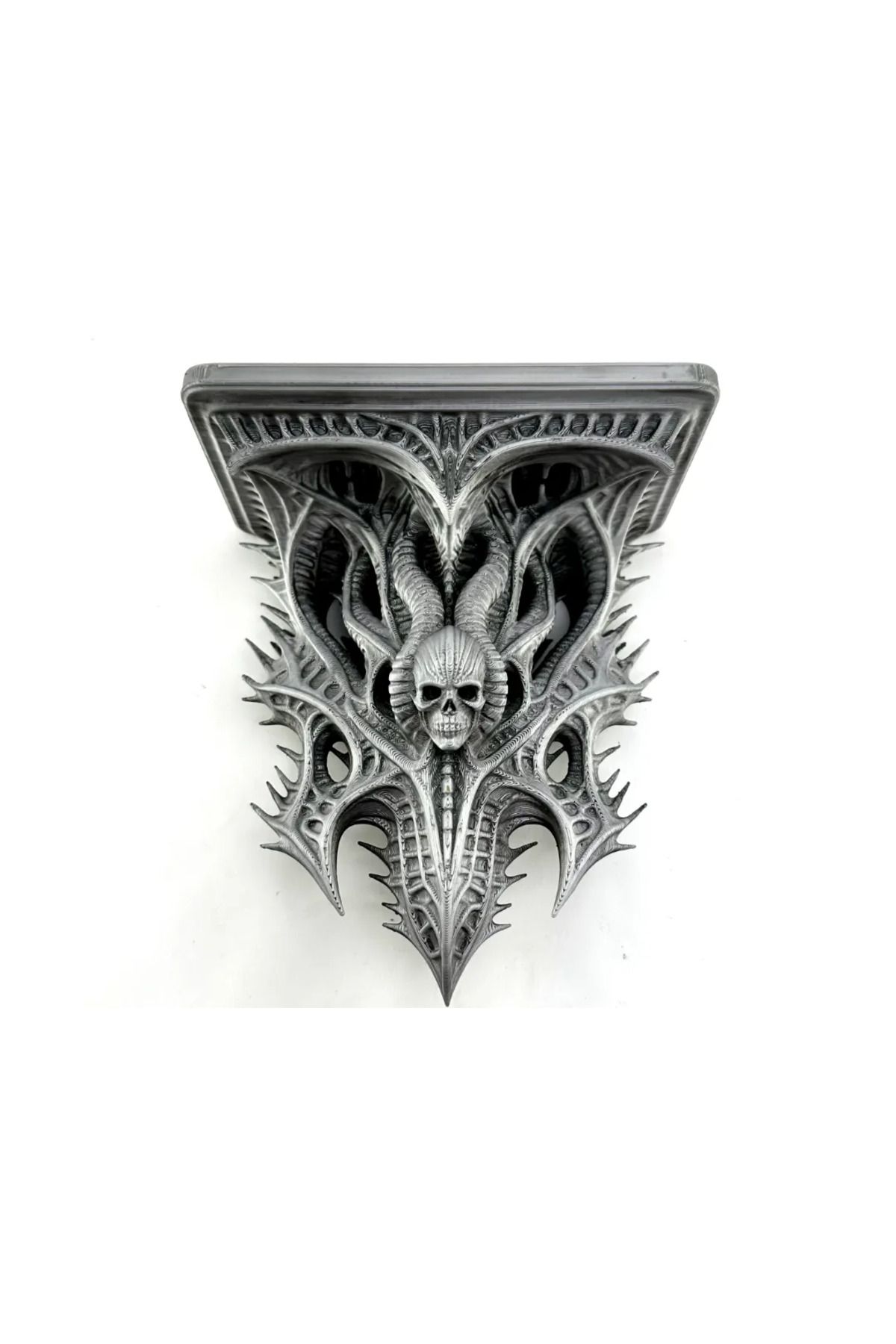Phigo Death Metal Giger Tarzı Duvar Süsü 18 cm - Dikenli Gotik 3D Baskı Dekor