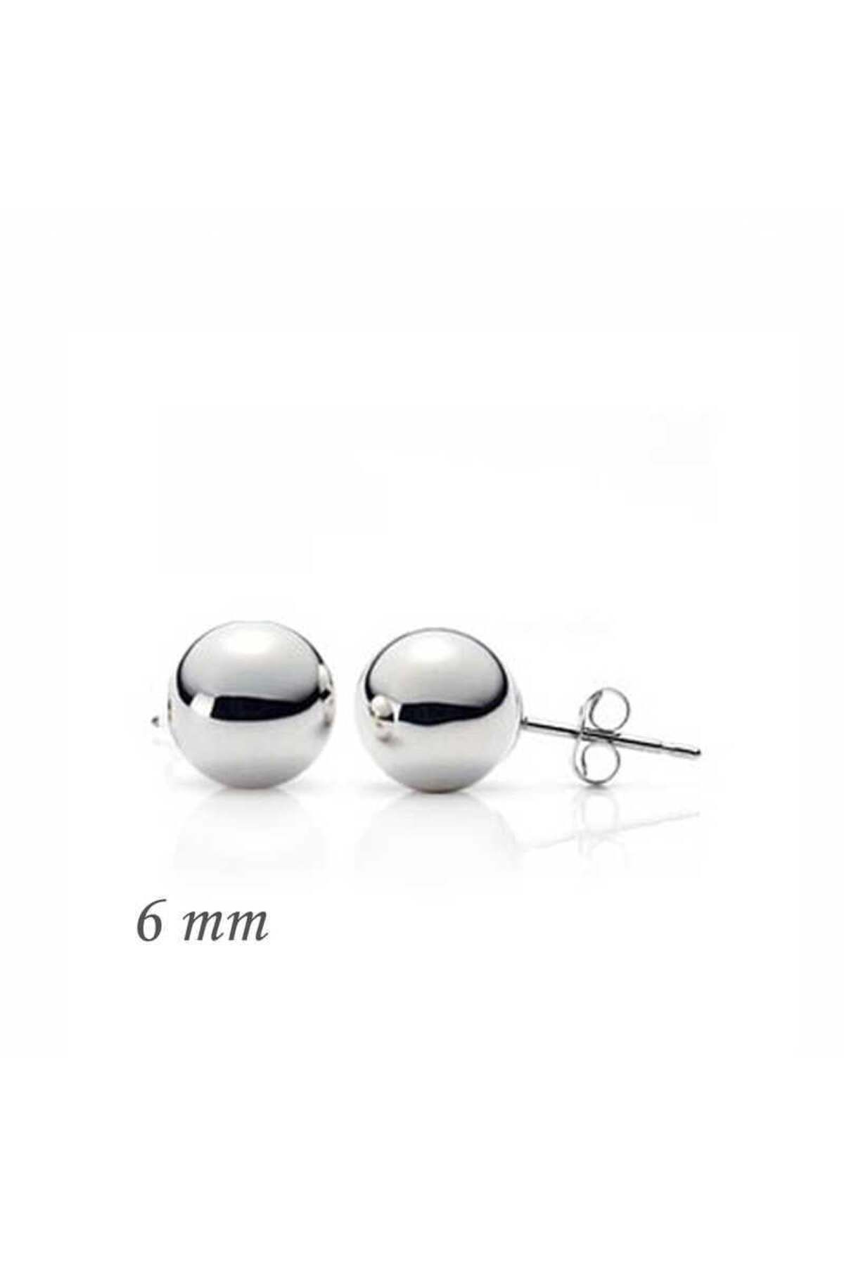 supertrend Süpertrend Gümüş Top Küpe - 6 mm