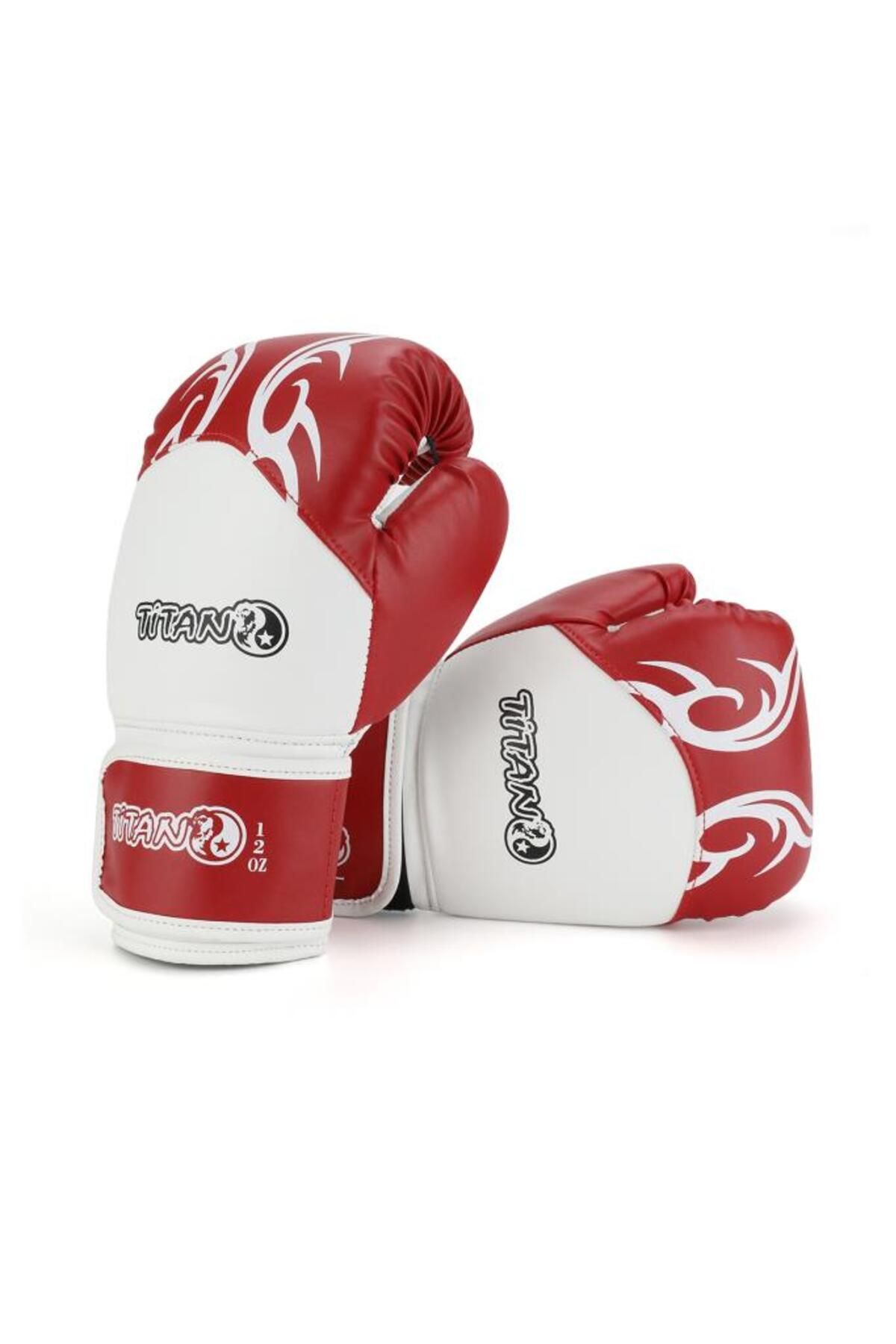 Titan Sport TİTAN SPORT KIRMIZI BEYAZ İŞLEMELİ BOKS ELDİVENİ