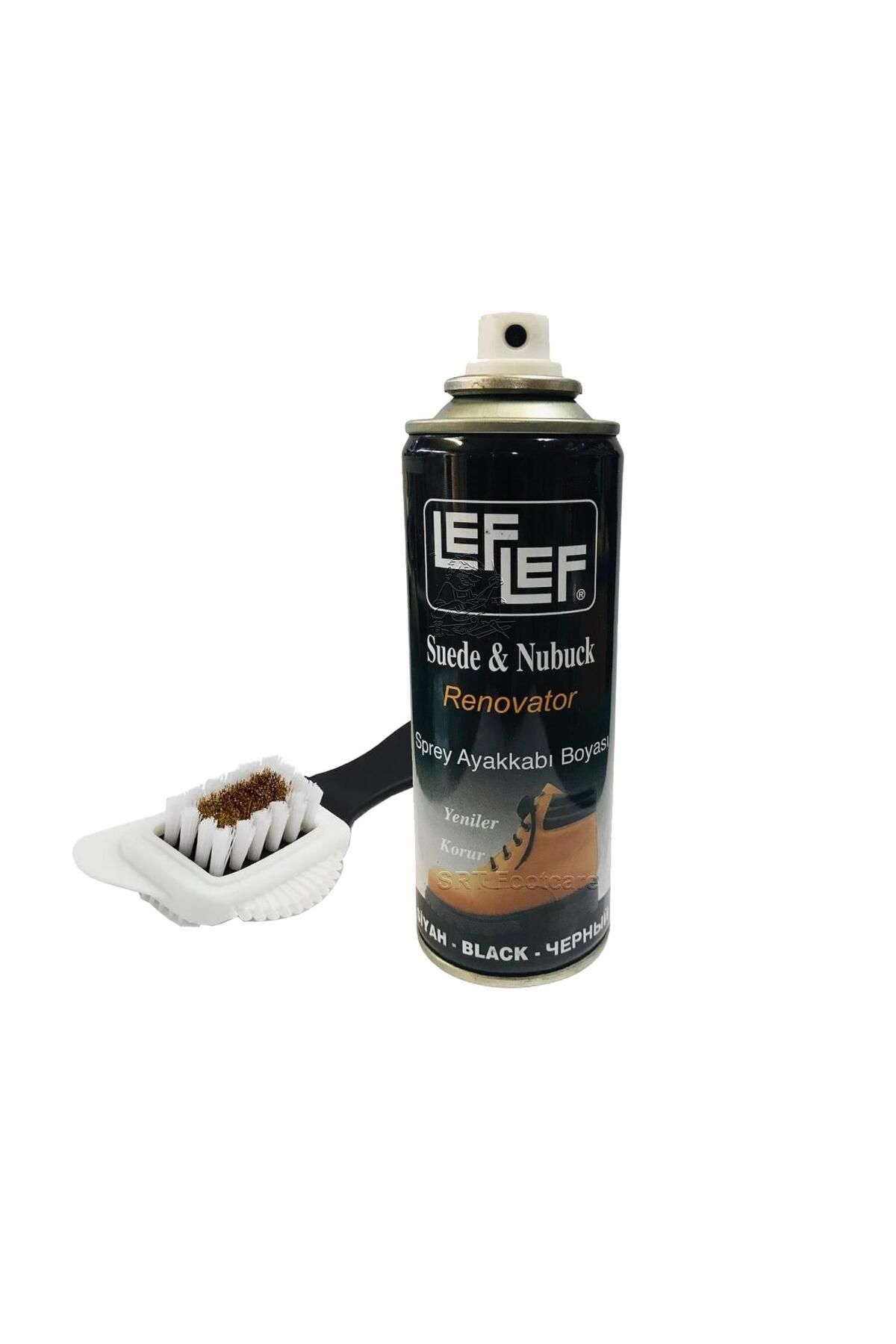 Nuri Leflef Leflef Süet, Nubuk Sprey Boya 4 Yönlü Süet Nubuk Fırçası Siyah