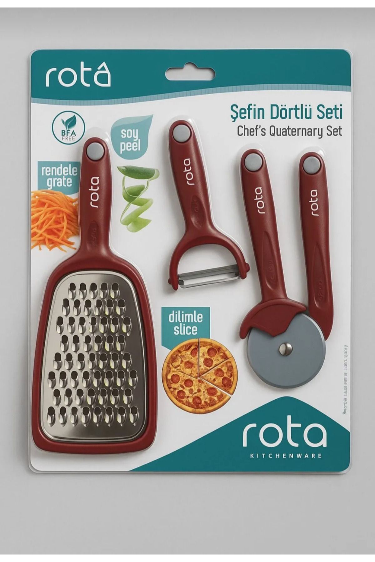 TOPTANFONİ Toptanfoni Şefin Dörtlü seti ( Rondo-Kesme-Soyma-Dilimleme)