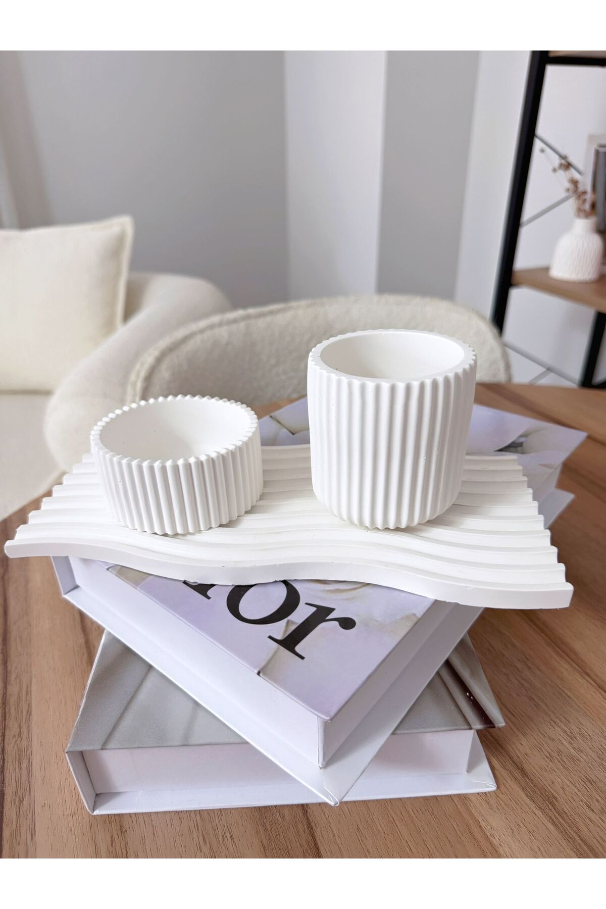 Deslina Dekoratif 3lü Set Masaüstü Organizer / Ev & Ofis