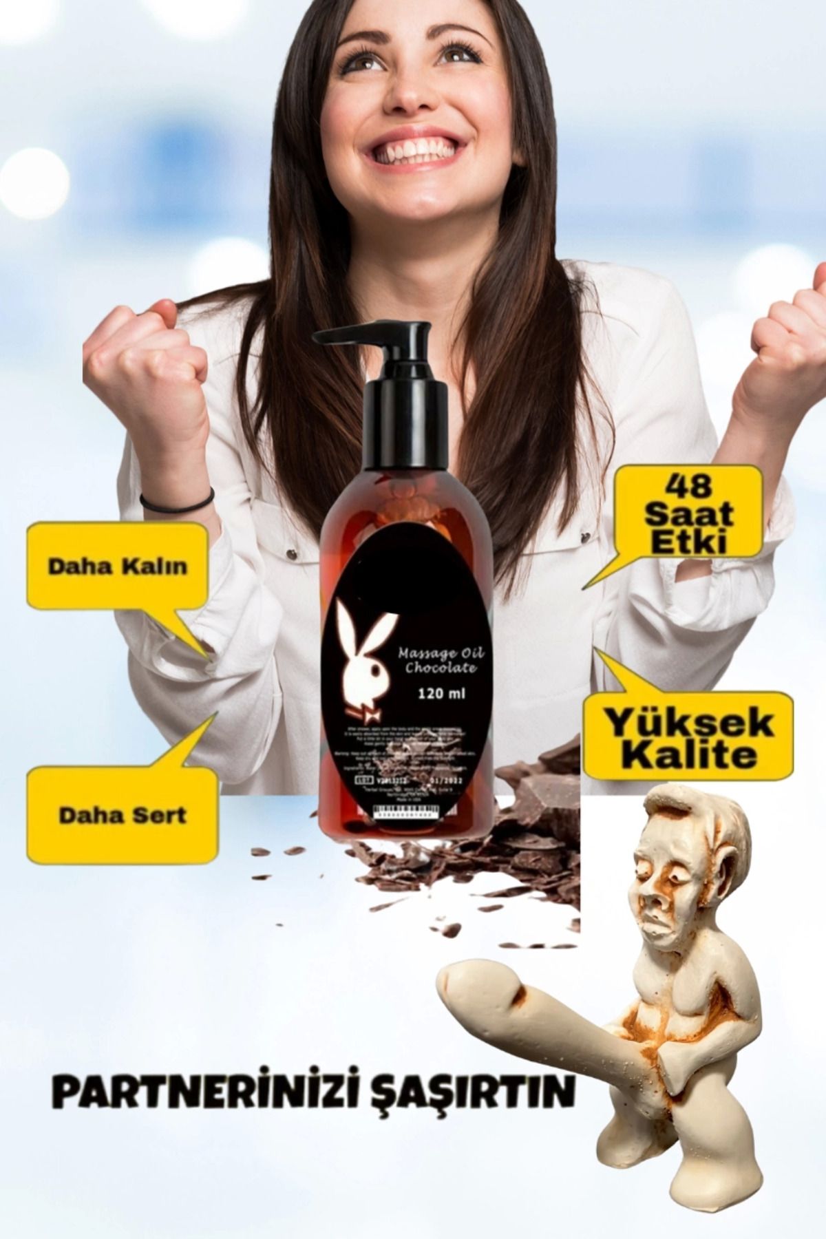 Modafiks Chocolate Massage Oil 120 ml Çikolata Aromalı Vücut Masaj Yağ