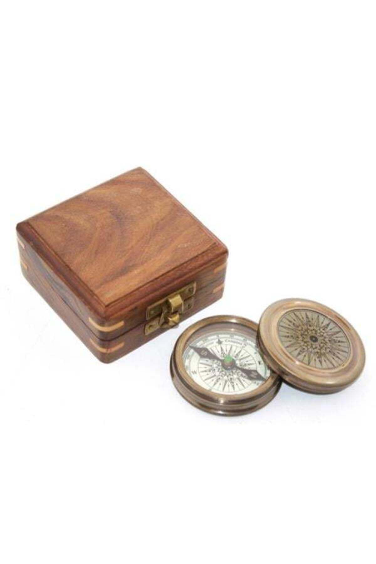 Emperium Ahşap Kutulu Pusula Model 1