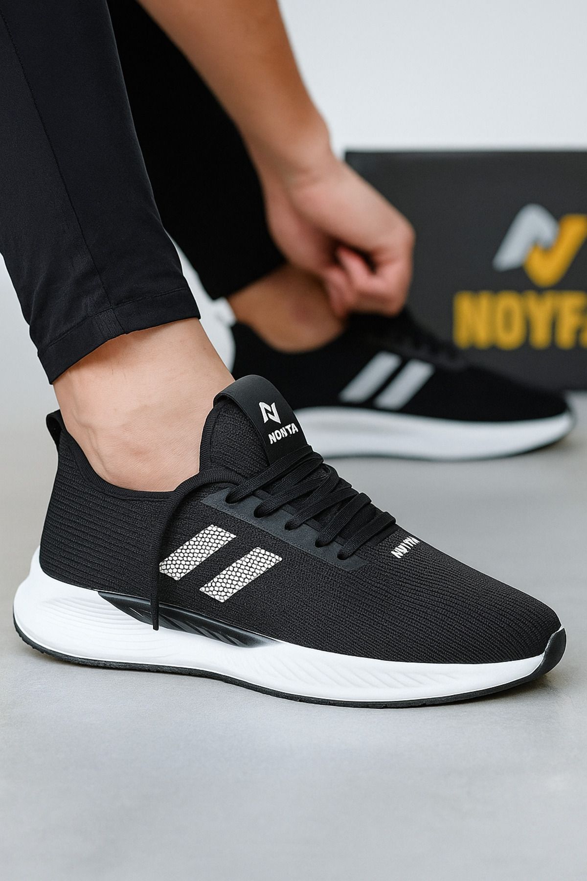 Noyfa taban kalın bez ayakkabı sneaker ayakkabı erkek spor bez spor