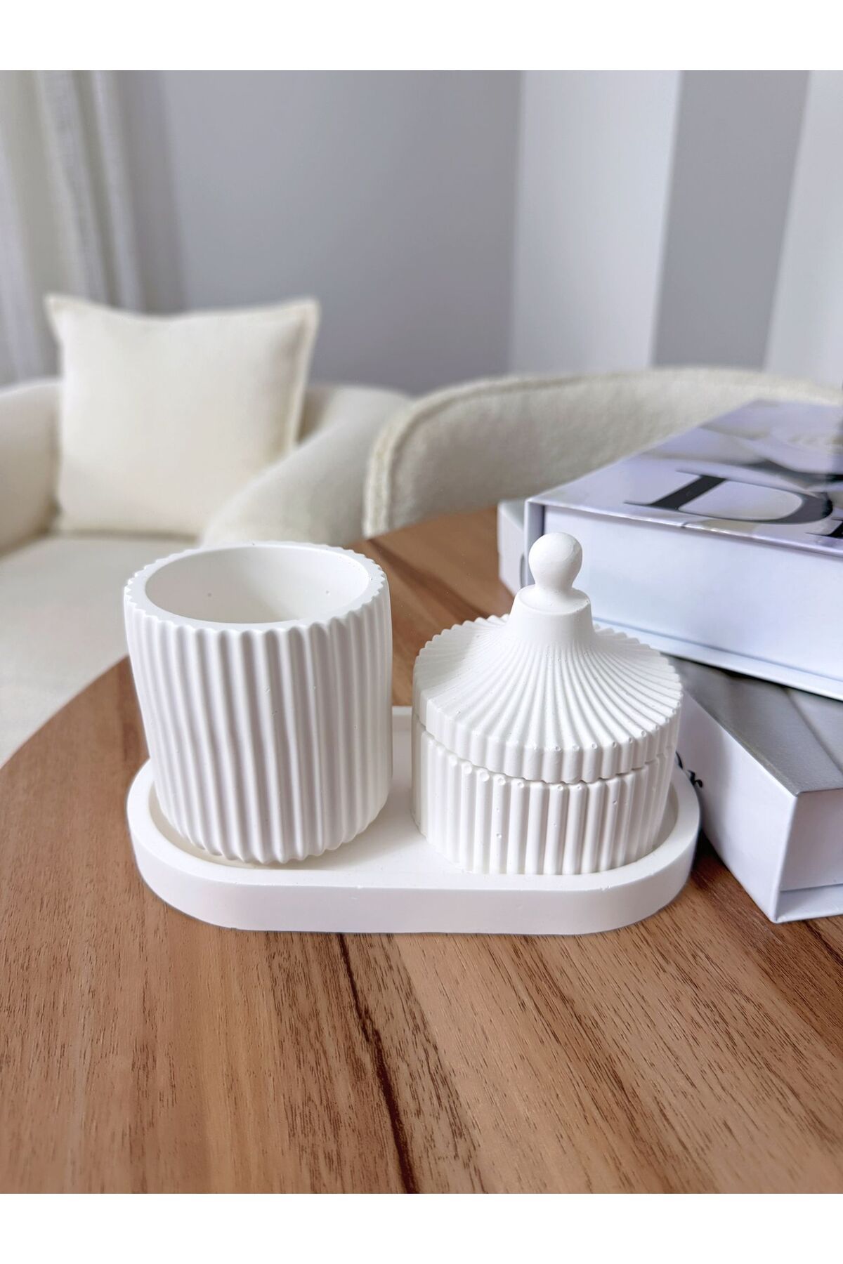 Deslina Dekoratif Masaüstü 3lü set obje / Ev & Ofis