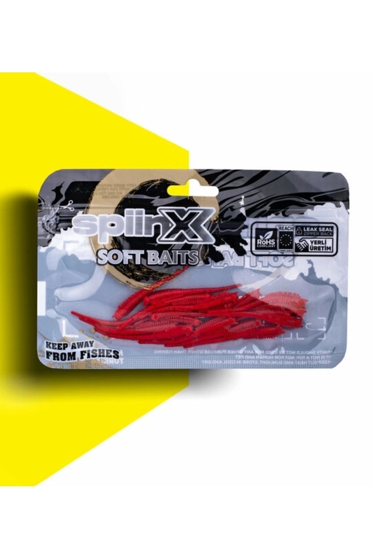SpiinX Sandworm Lrf Silikon 6cm 18p Renk: Hot Red
