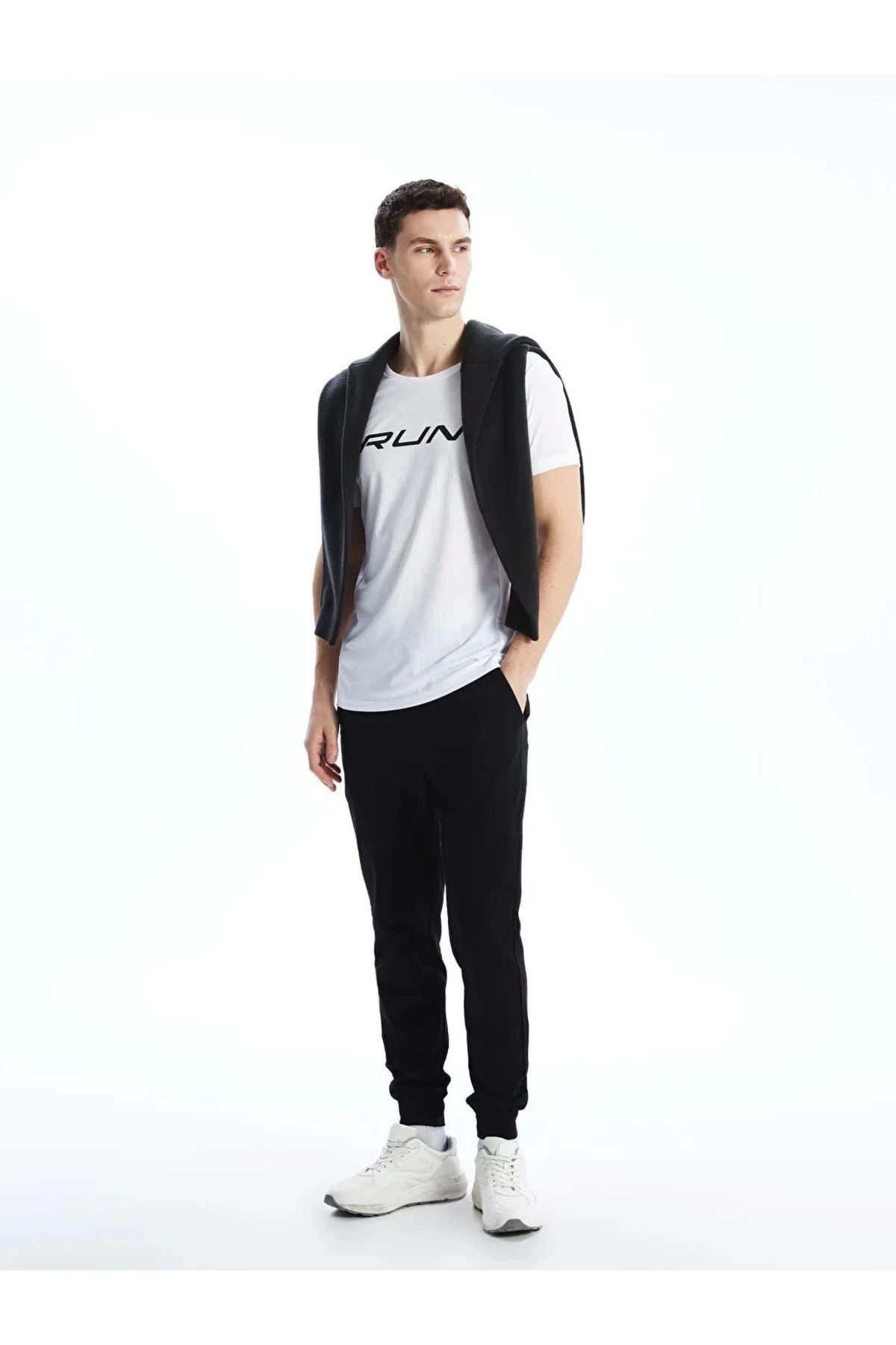 LC Waikiki LCW ECO Siyah Slim Fit Erkek Jogger Eşofman Altı