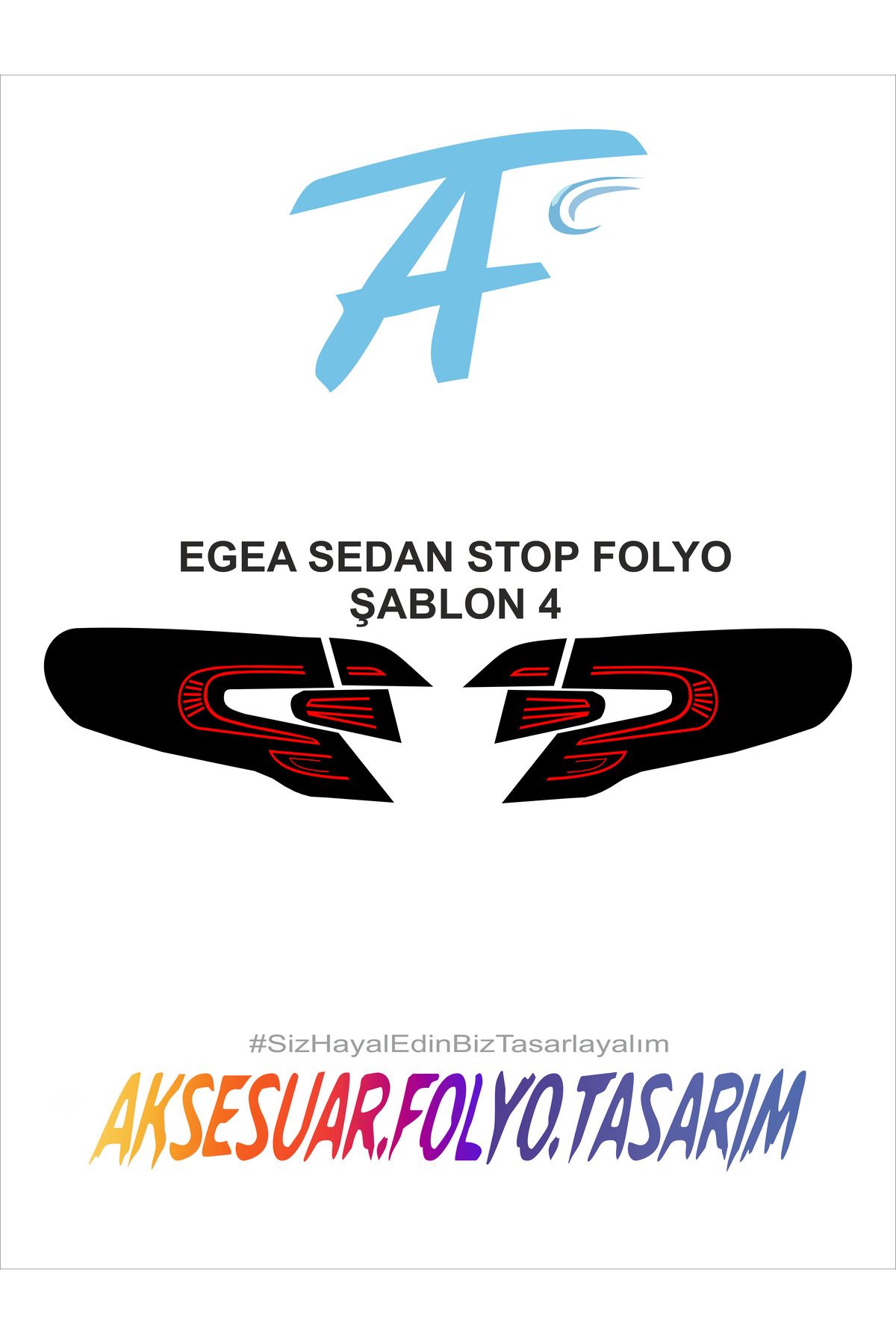 aksesuar folyo tasarım Fiat Egea Sedan Stop Folyo