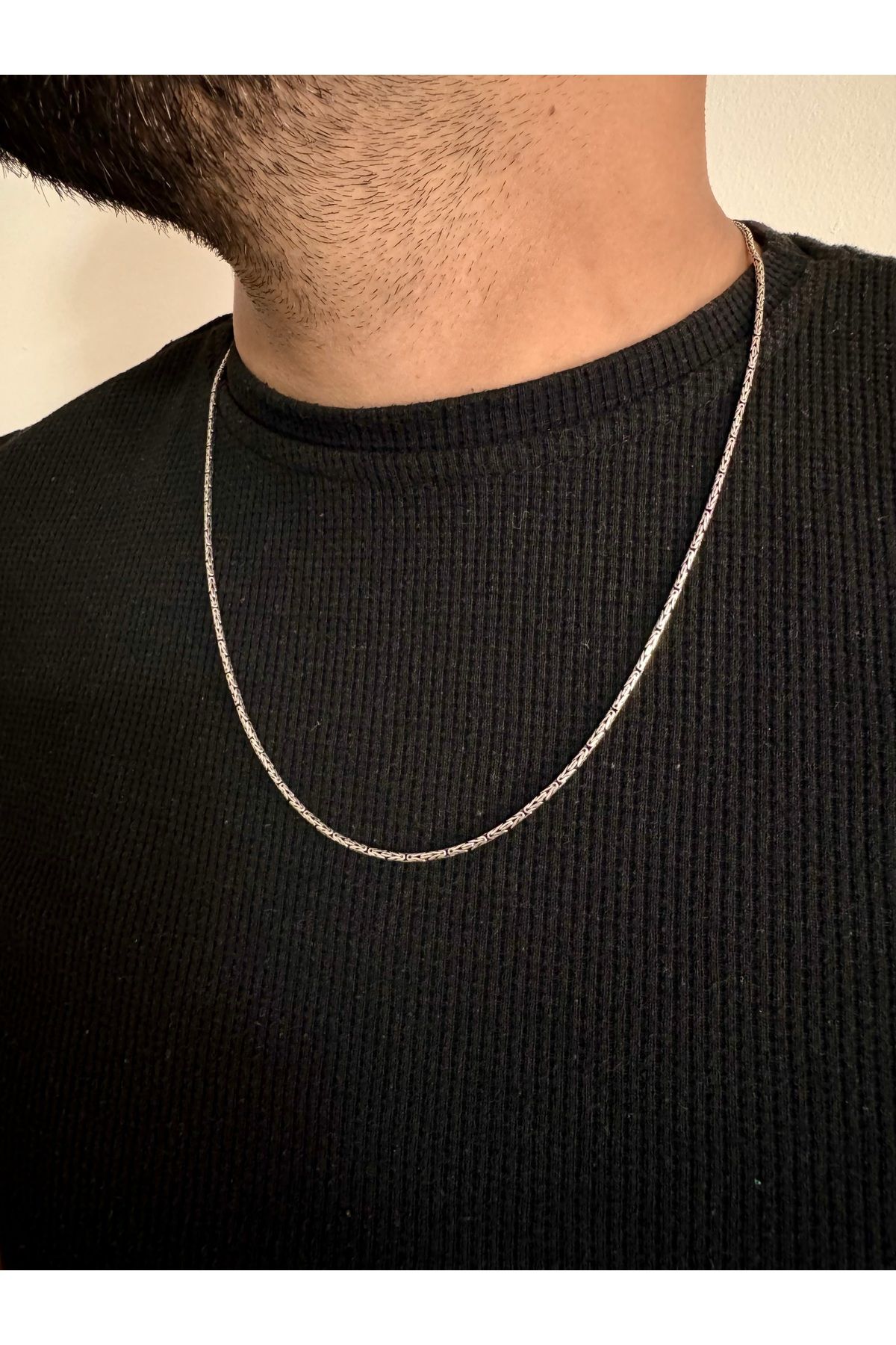 Azra Silver&Aksesuar 925 Ayar 2 mm Kral Erkek Zincir Kolye