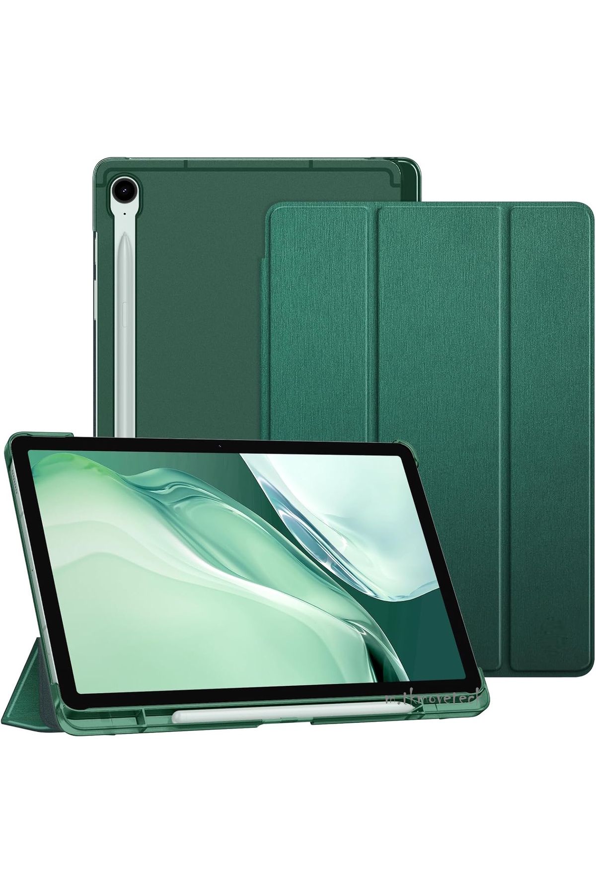 m.tk moveteck Samsung Galaxy Tab S10 Fe Plus 13.1 Kılıf Smart Uyku Modlu Kalem Bölmeli Standlı Arkası Renkli Kapak