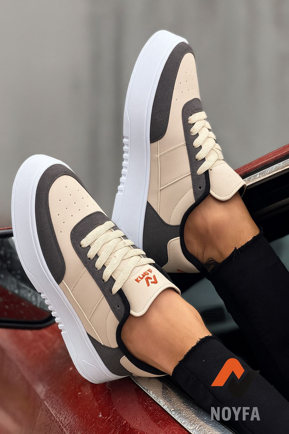 Noyfa erkek spor ayakkabısı düz taban ayakkabı erkek spor ayakkabısı sneaker