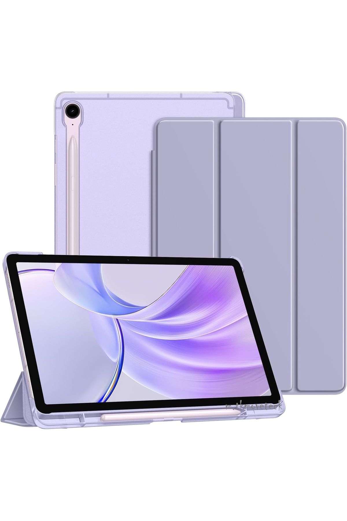 m.tk moveteck Samsung Galaxy Tab S10 Fe Plus 13.1 Kılıf Smart Uyku Modlu Kalem Bölmeli Standlı Arkası Renkli Kapak