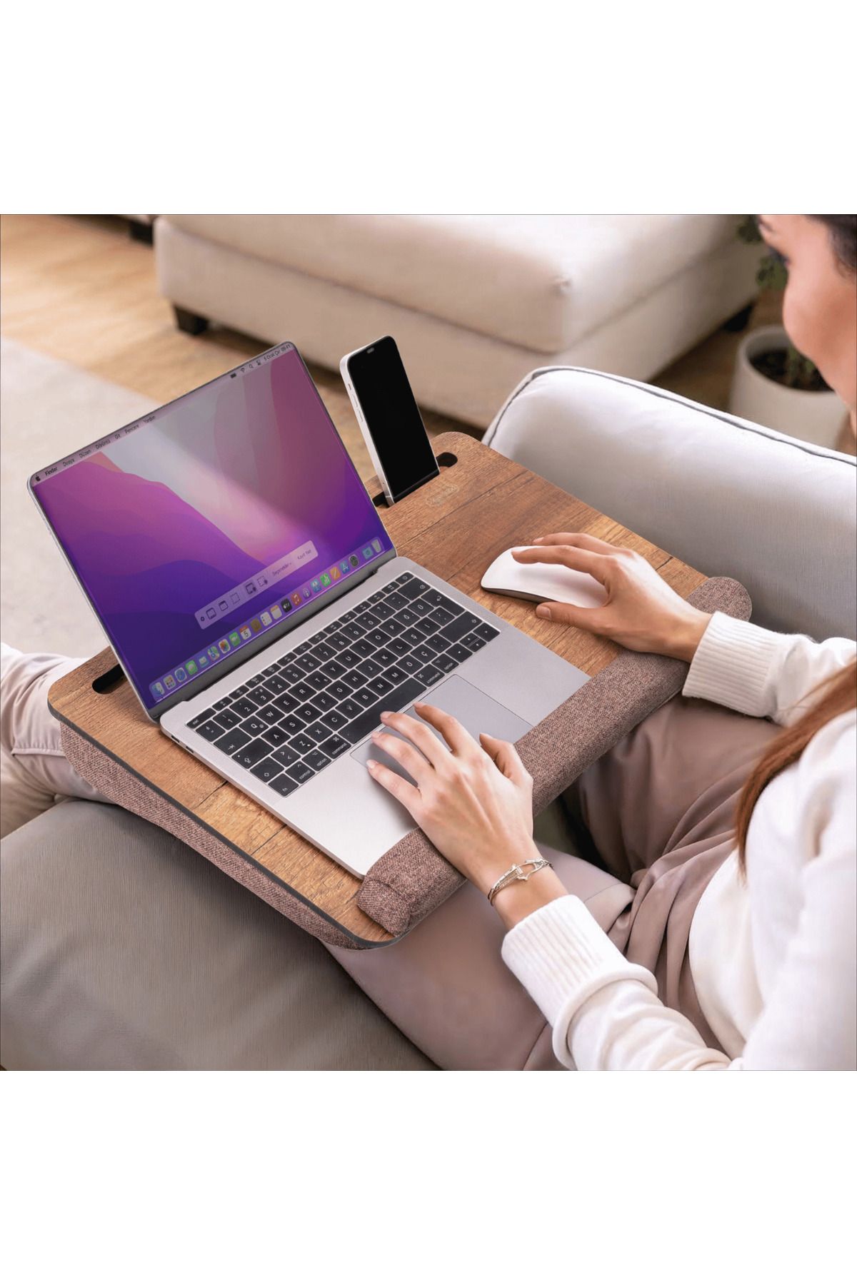 Vigo Wood LS02X-VİGOWOOD MINDERLI LAPTOP SEHPASI LS023