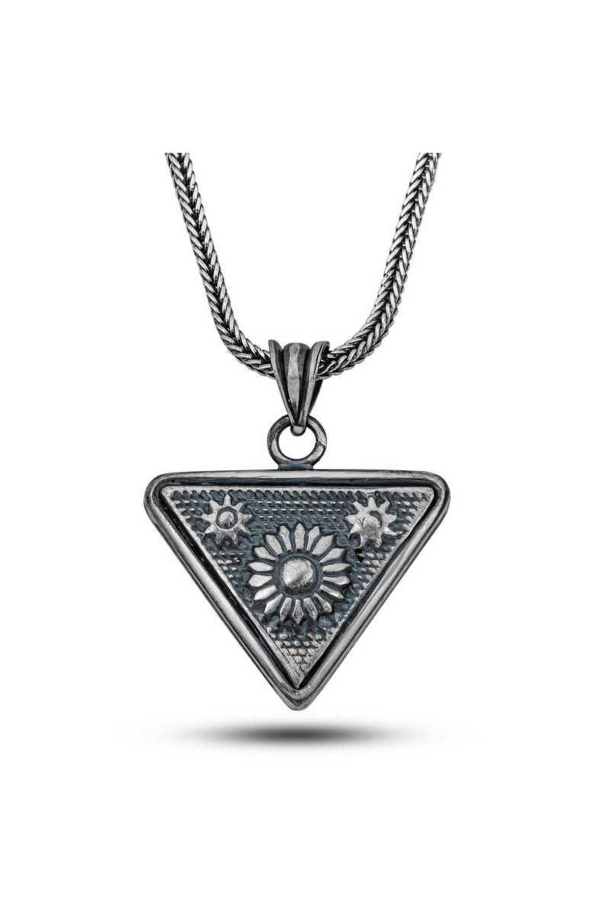 SERRA JEWELS Gümüş Güneş Motifli Cevşen Kolye