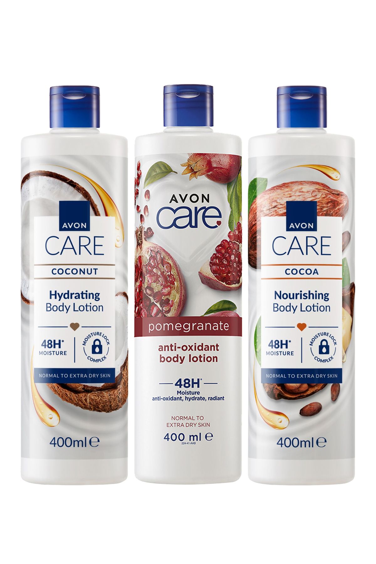 AVON Kakao Yağı Hindistan Cevizi Yağı ve Nar Özü İçeren Vücut Losyonu Paketi