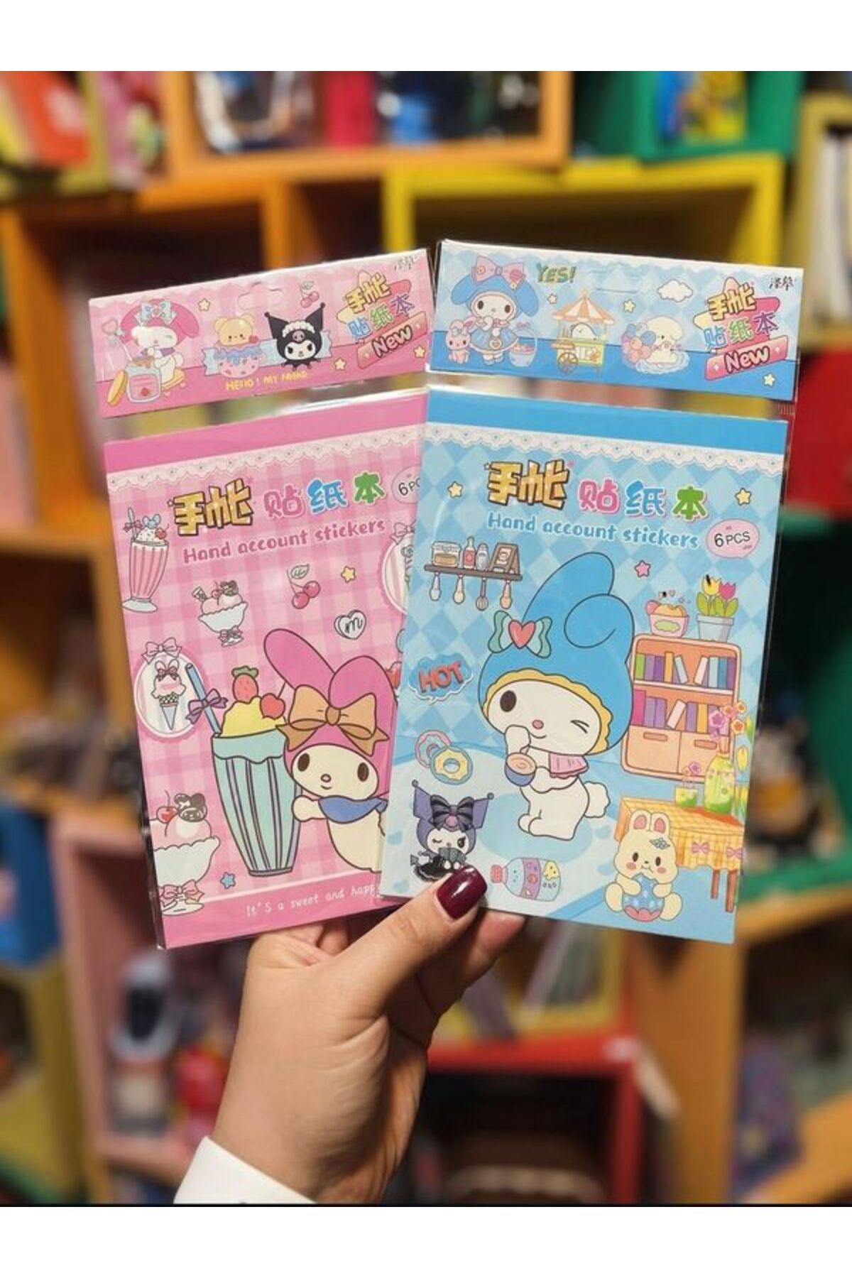 EyER Shoping Sanrio 6 Sayfa Sticker Kiitapçığı mavi