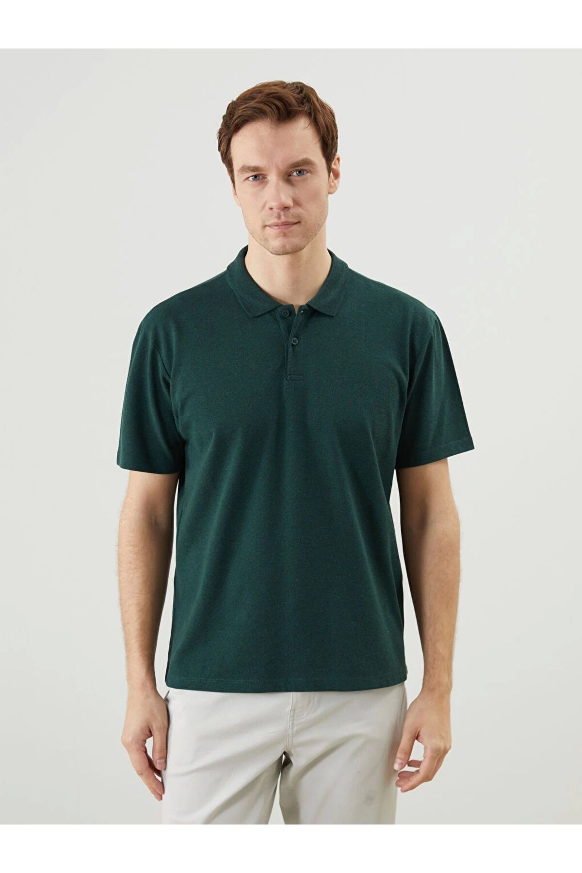LC Waikiki LCWAIKIKI ECO Yeşil Polo Yaka Kısa Kollu Erkek Tişört